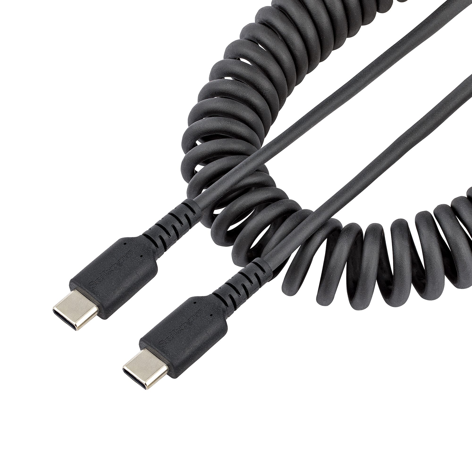 Câble de Charge USB-C de 50cm - Adaptateur USB-C vers USB-C Enroulé à Usage  Intesif - Câble Thunderbolt 3 en Fibre Aramide Robuste - Cordon USB-C vers