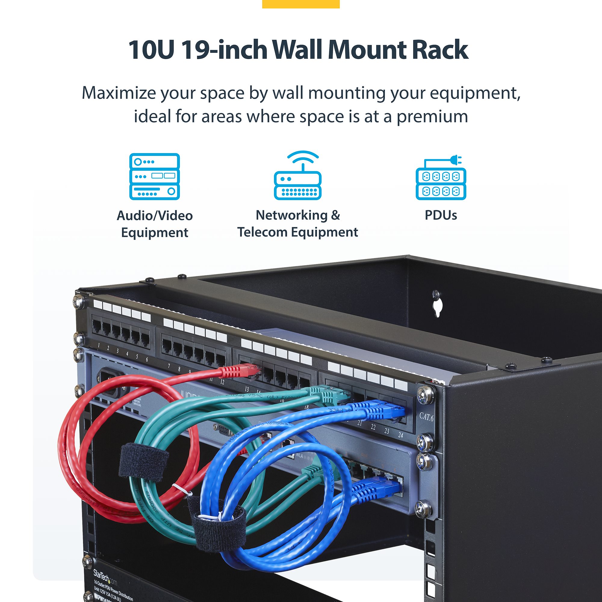 Patchkast muurbeugel | 19 inch | 6U Alfaco