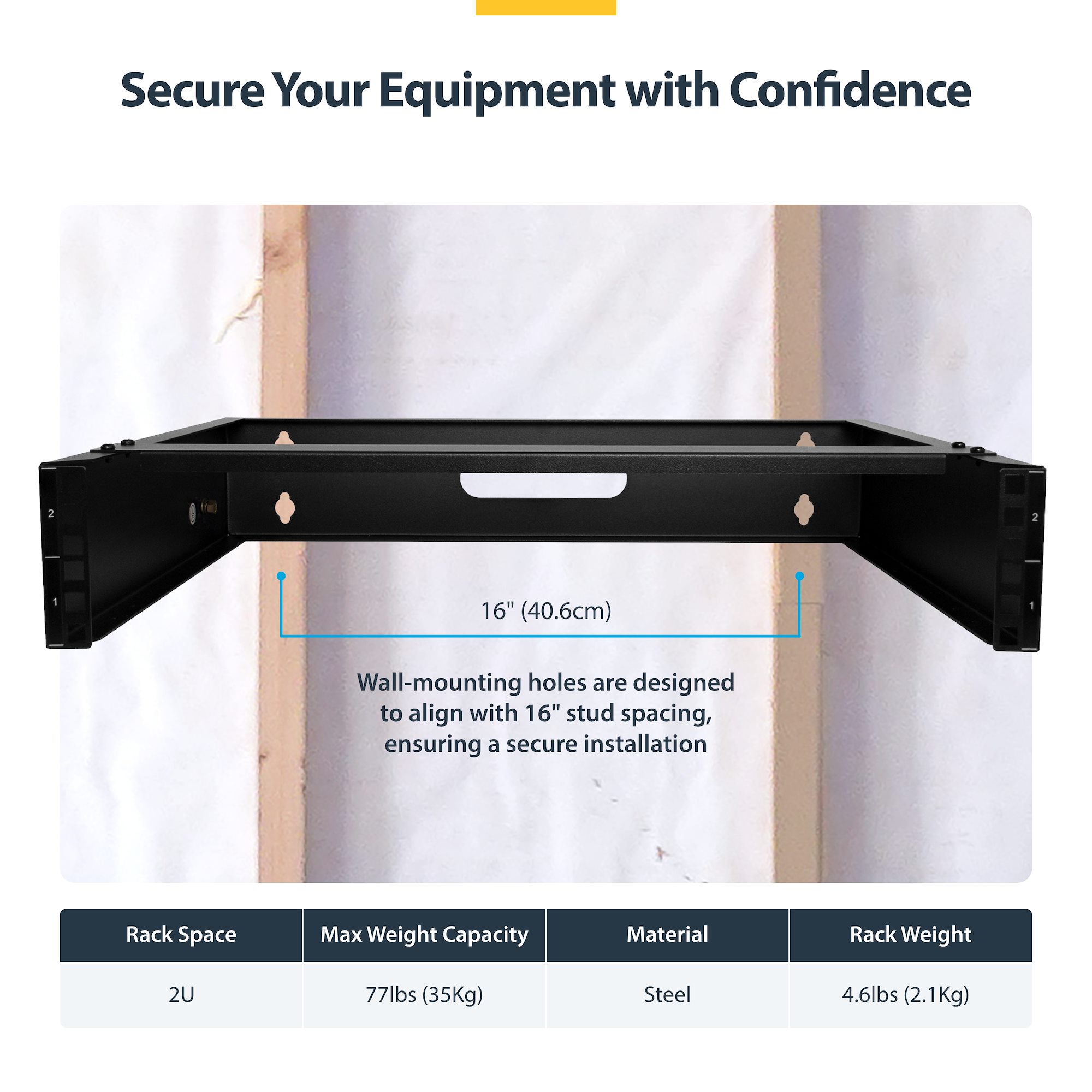 ラックマウントブラケット／ウォールマウント／2U／19インチ／耐荷重