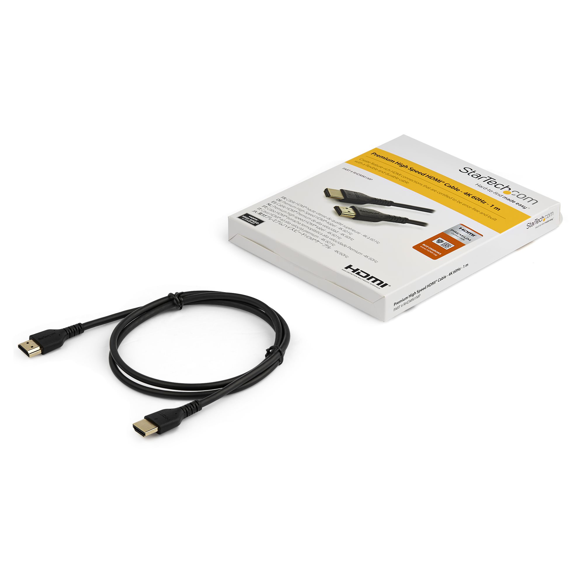 HDMI 2.0 Cable A/A M/M 1m Black - HDMI Cables - Multimedia Cables - Cables  and Sockets