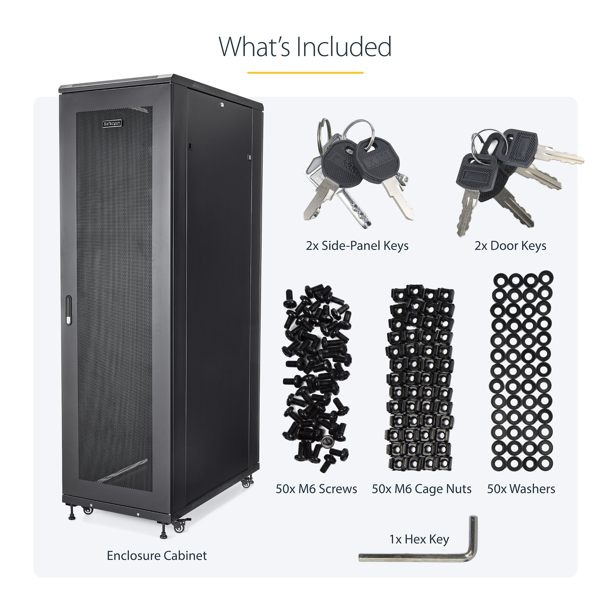 サーバーラック／キャビネット／42U／19インチ／4ポスト／奥行調整15