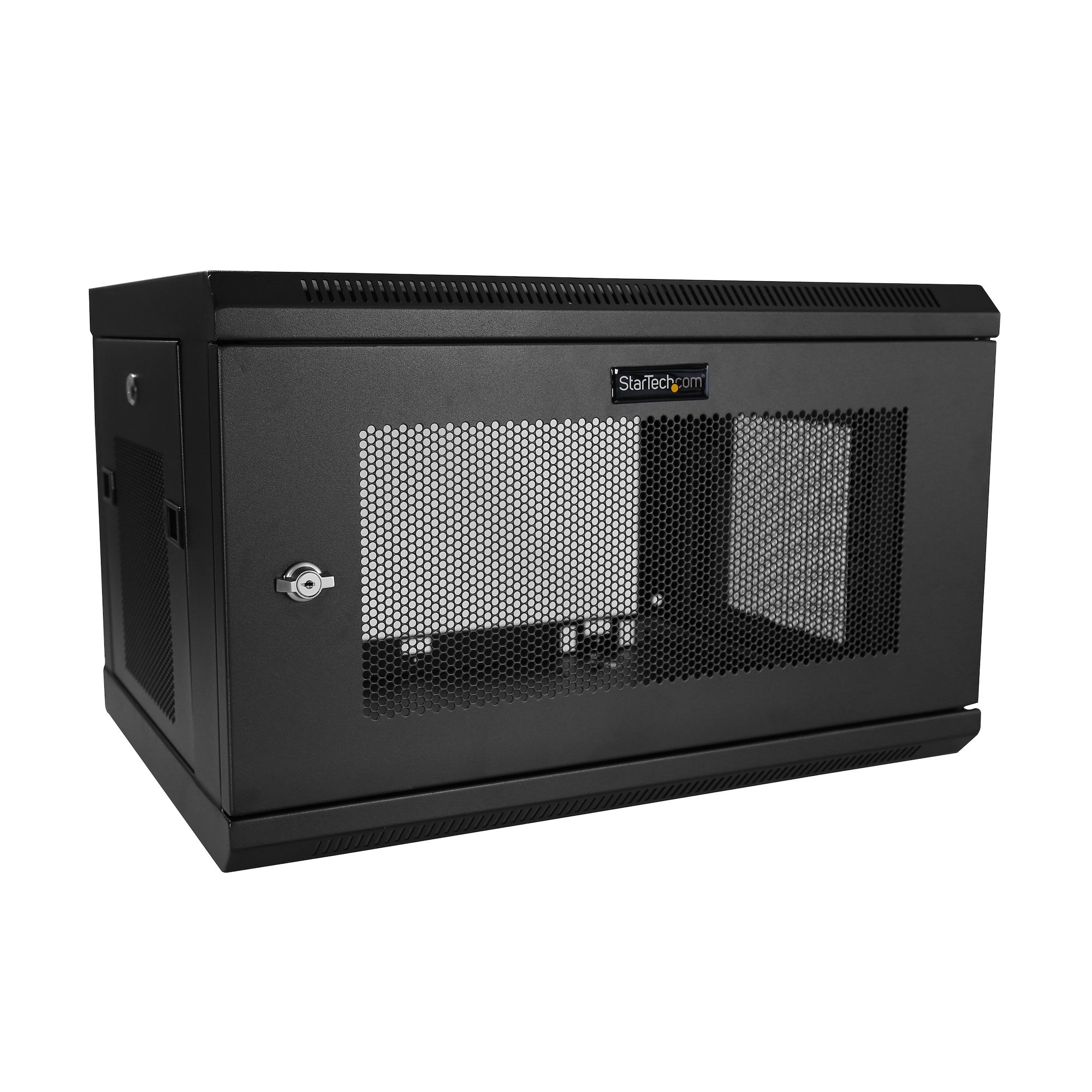 Optional casters can be Installed 6U Rack-Mounted Wall Cabinet Cabinet RMWC6UG-1N with Glass Door 