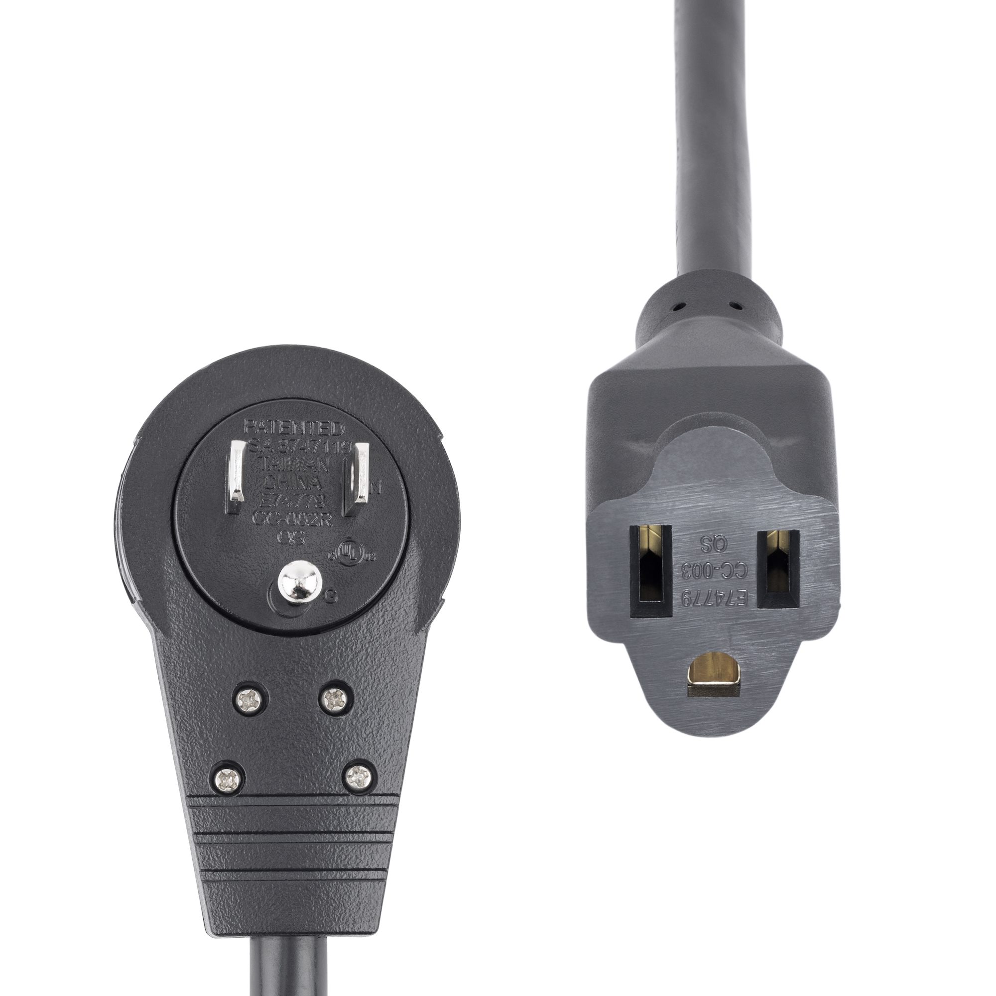 6ft Power Extension Cord - Rotating Plug - Computer Power Cables