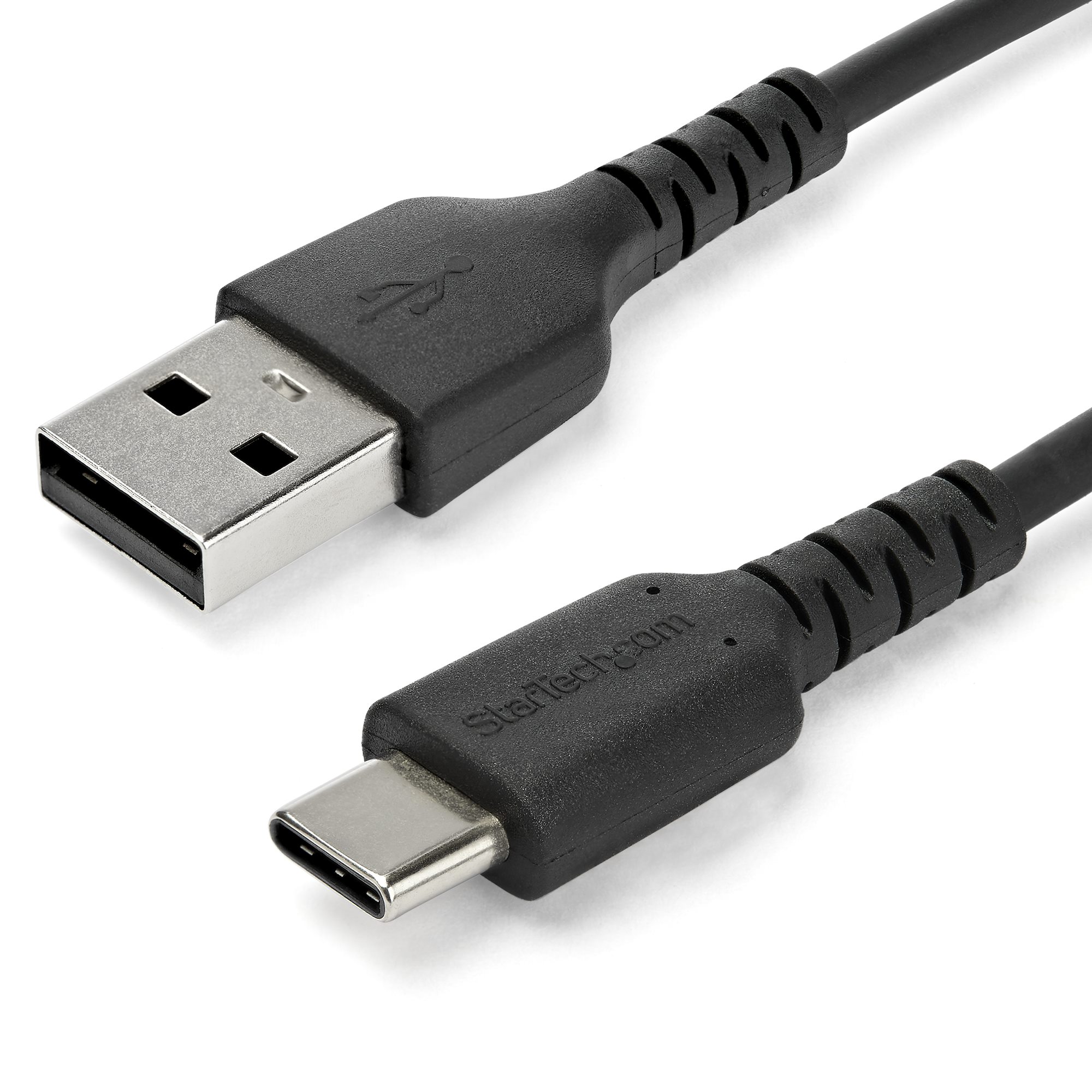 2m (6.6ft) USB-A to USB-C Charging Cable, Durable USB 2.0 Fast Charge &  Sync USB A to USB C Data Cord, Rugged TPE Jacket Aramid Fiber, M/M, 3A,  Black