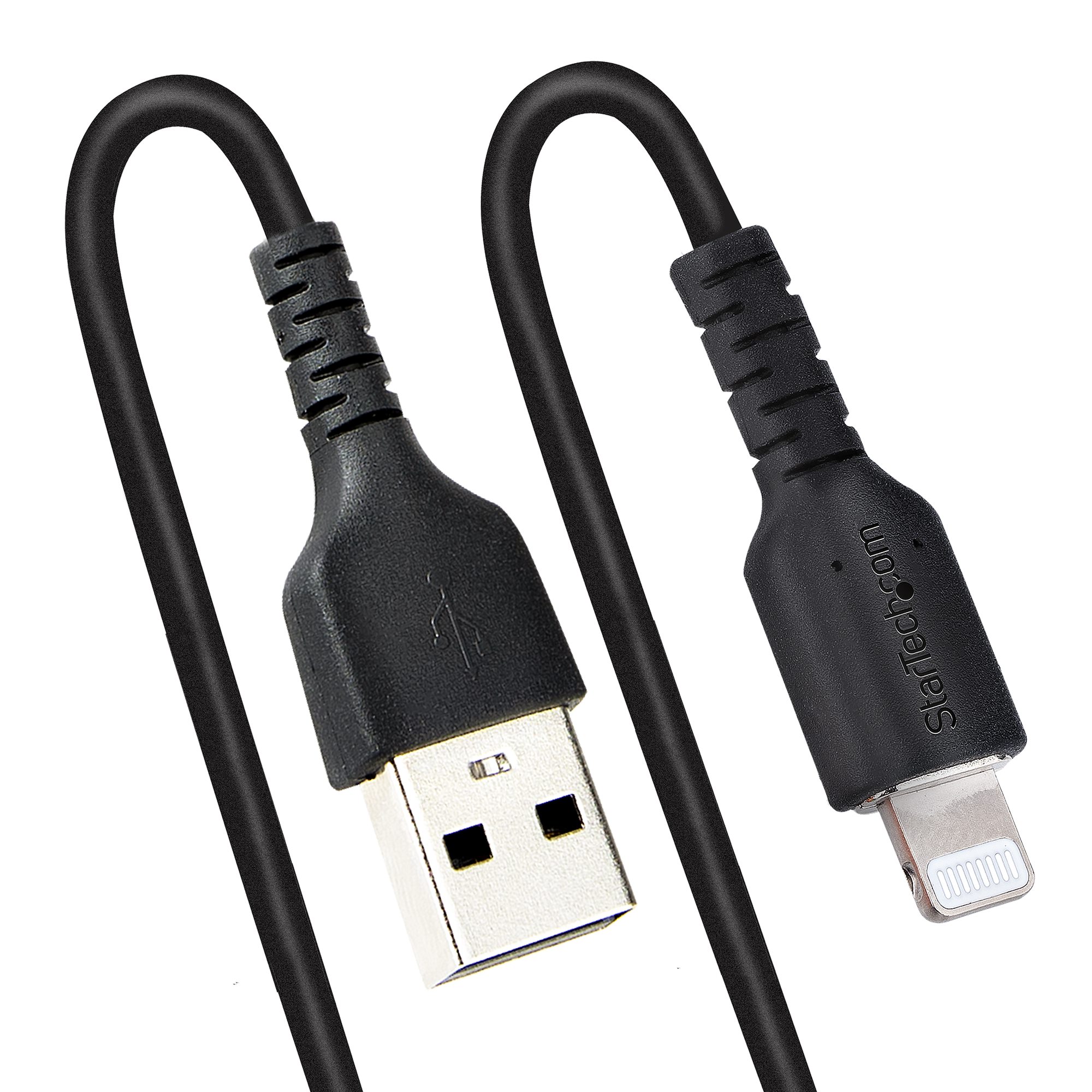 高耐久Lightning - USB-Aケーブル 1m コイル型／ブラック