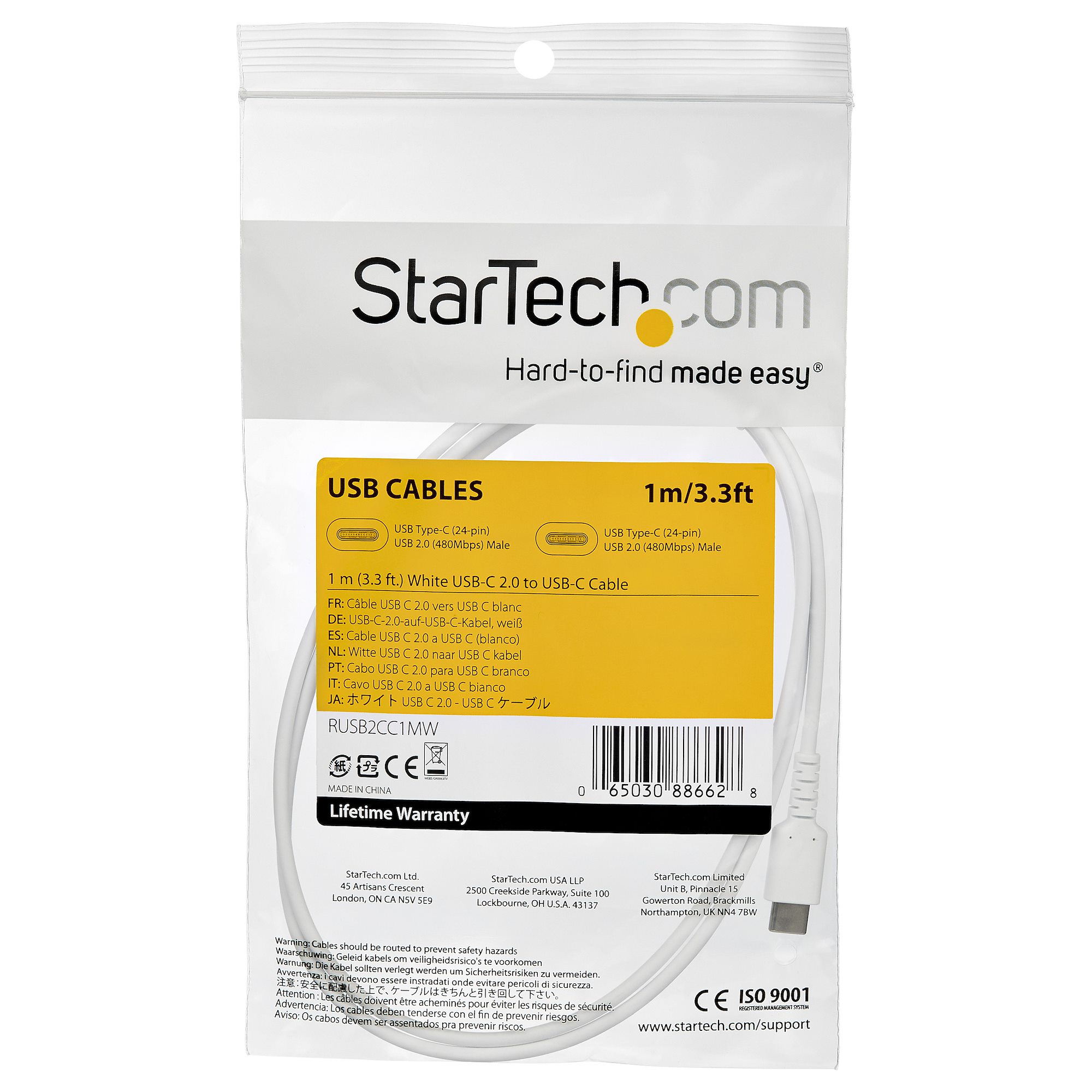 Câble USB-C Original Samsung, Charge et Synchronisation 1m - Blanc