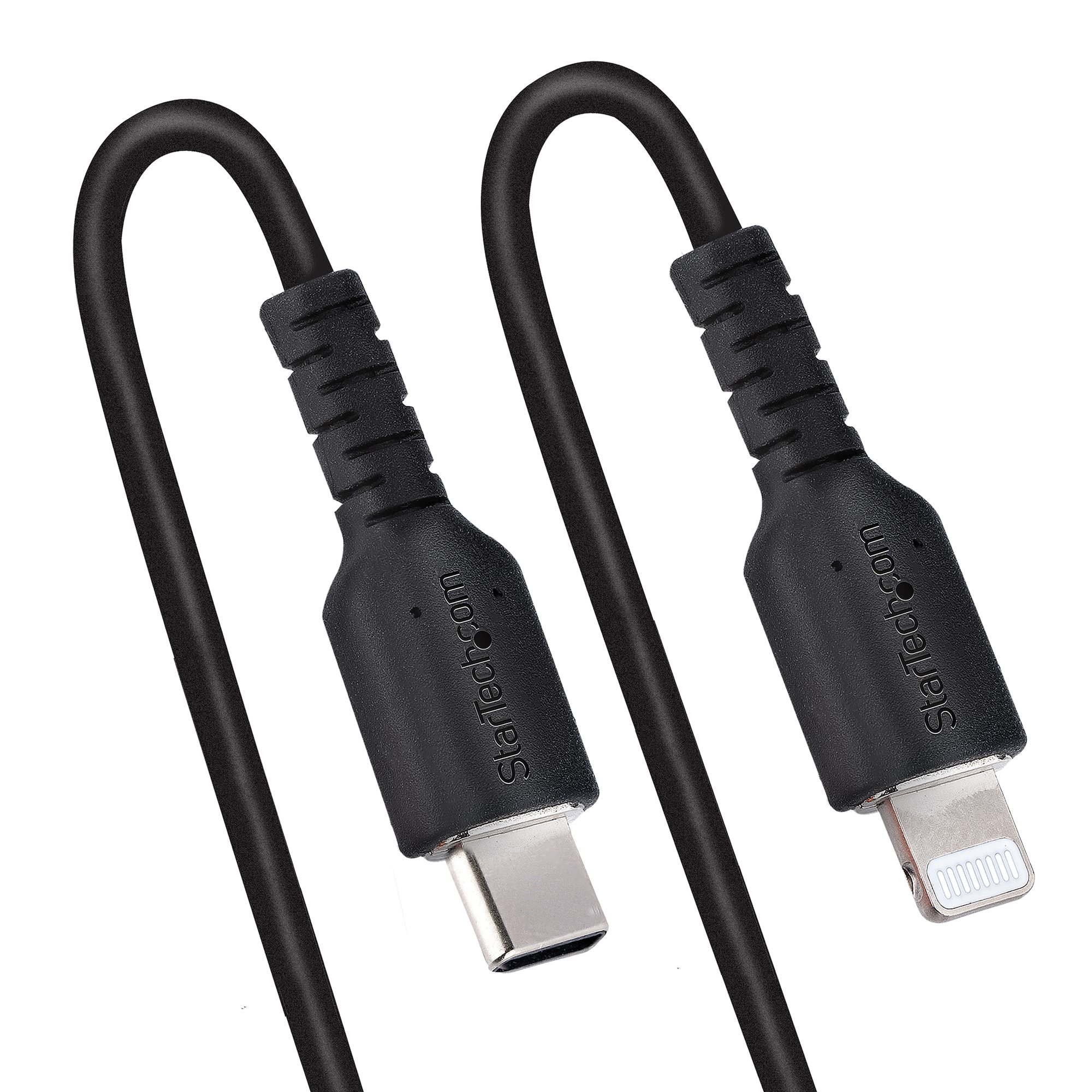 Laser ChargeCore MFi 50cm Lightning To USB-C Cable – Braided Fast Charge (Black)