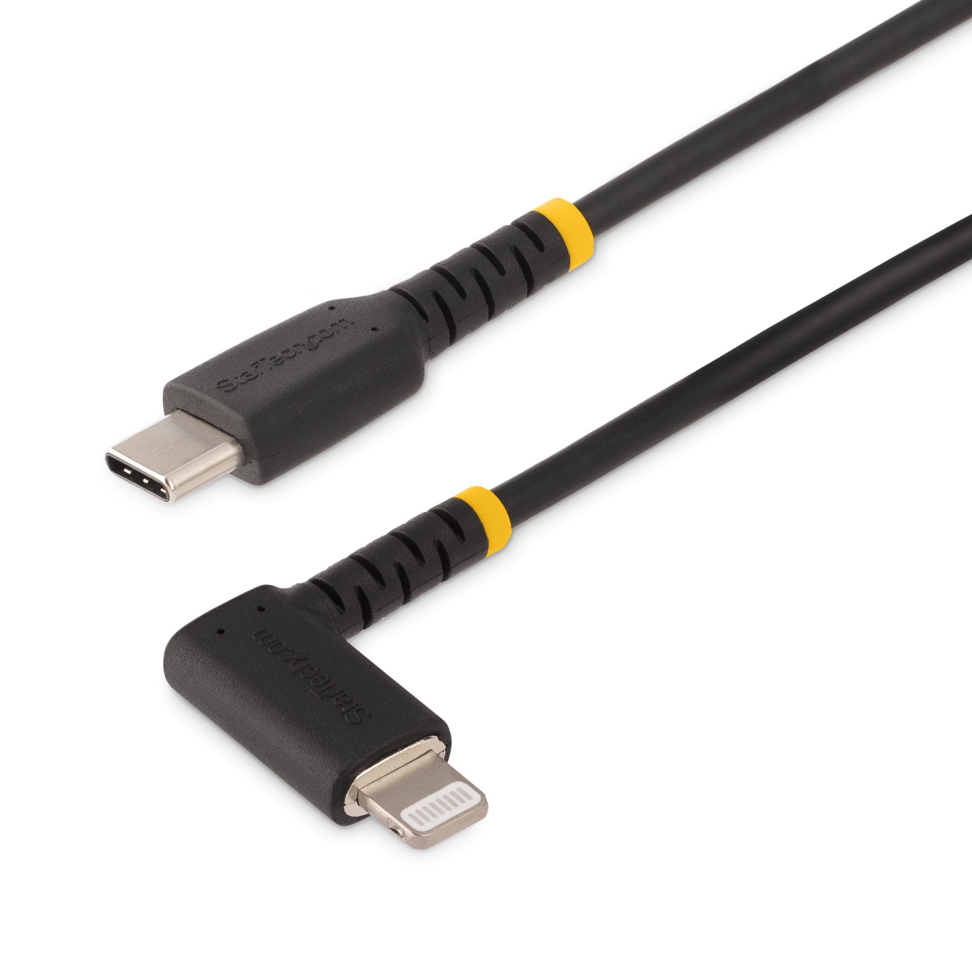 Câble USB-C vers Lightning de 1m - Cordon de Charge/Syncronisation USB  Type-C vers Lightning en Fibre Aramide à Angle Droit - Chargeur USB C à