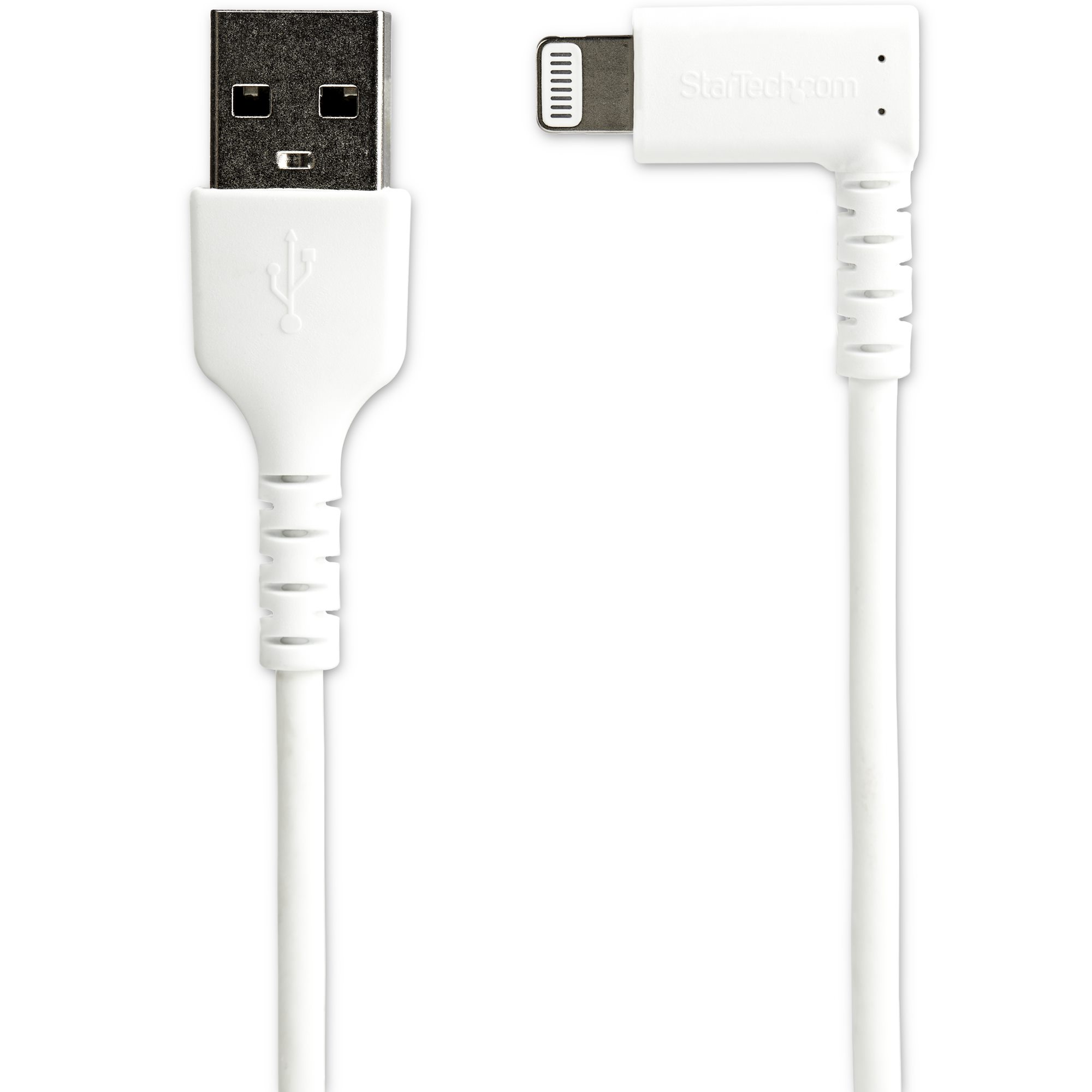 高耐久L型Lightning - USB-Aケーブル／1m／ホワイト／アラミド繊維補強／iPhone 12、iPad対応／Apple  MFi認証／L字アップルライトニング - USB Type-A充電同期ケーブル