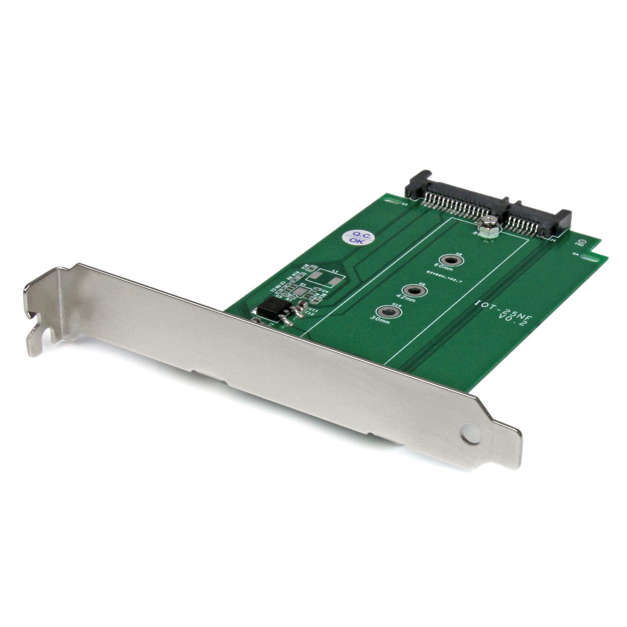 M.2（NGFF） SSD - SATA 変換アダプタ（PCスロットカバー搭載） PCIe拡張スロットに取付け