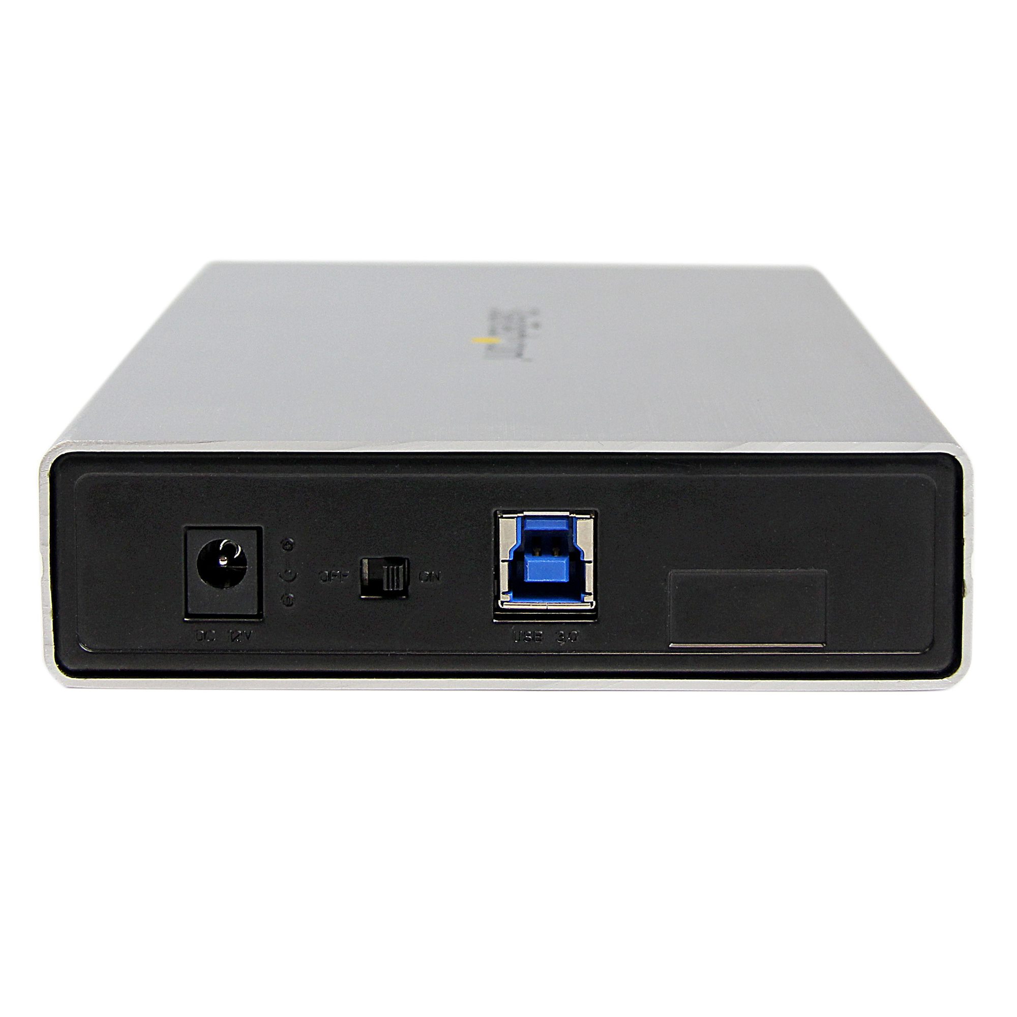 外付け3.5インチHDDケース シルバー USB3.0接続SATA 3.0対応ハードディスクケース UASP対応