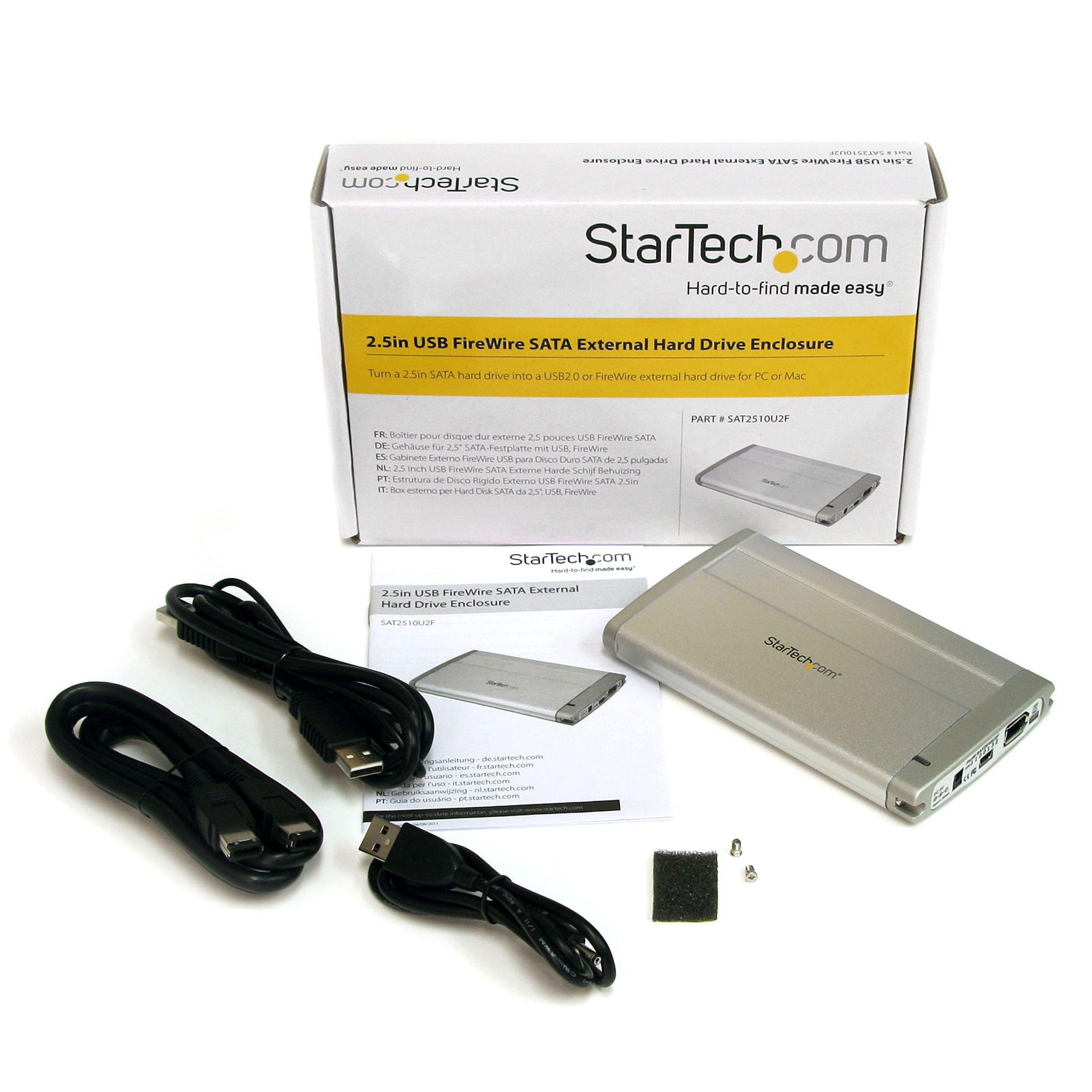 Genoplive Undtagelse G 2.5in USB FireWire Hard Drive Enclosure - External Drive Enclosures |  StarTech.com