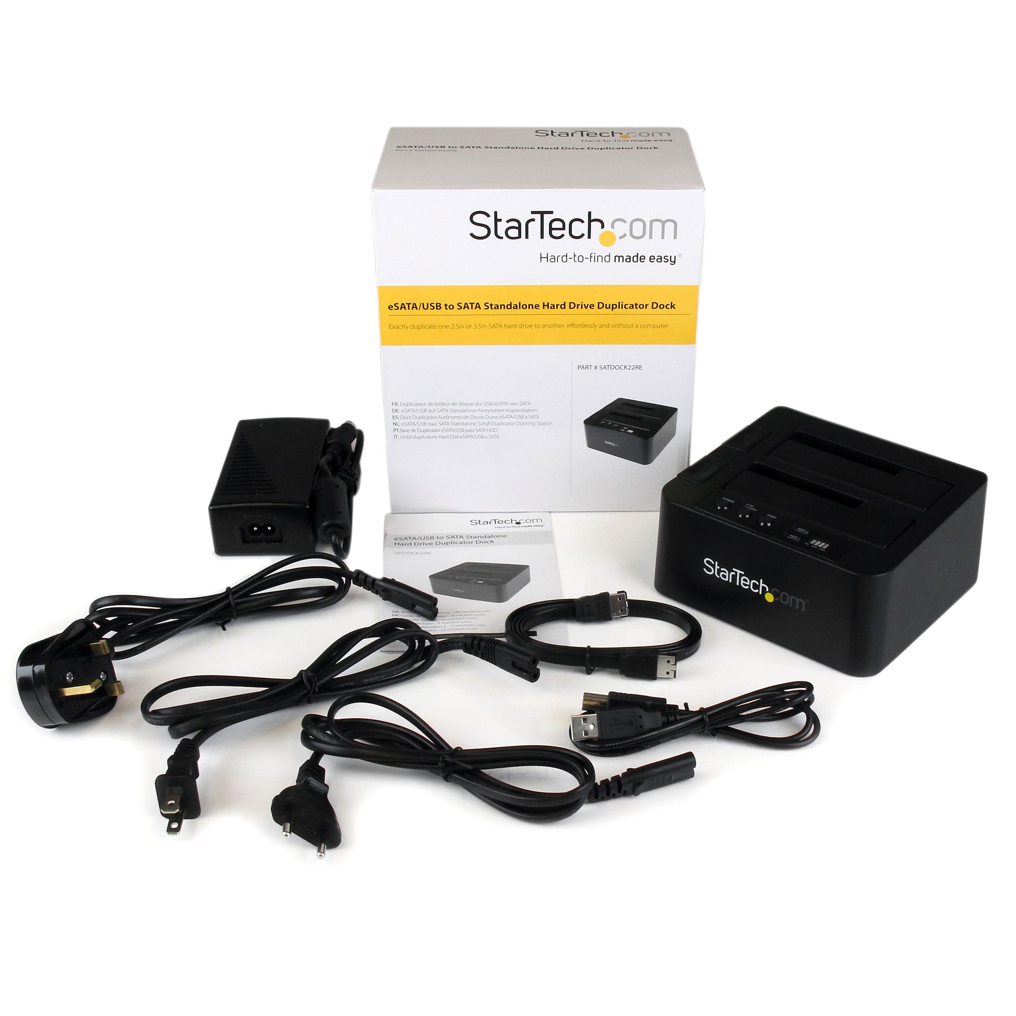 StarTech.com eSATA / USB 3.0 Hard Drive Duplicator Dock - Standalone H –  Natix