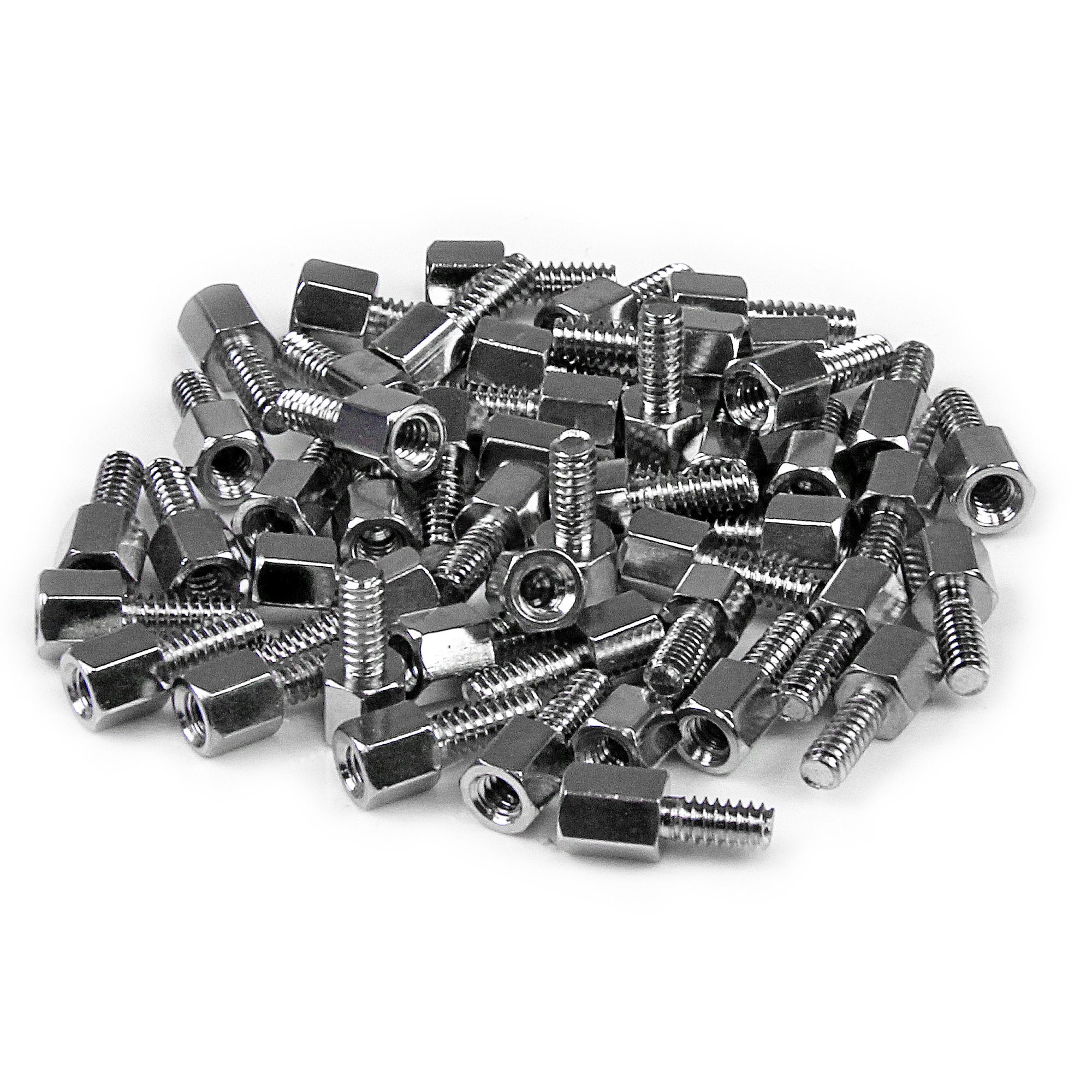 Replacement PC Mounting #4-40 Metal Jack Screw Standoff - 50 Pack