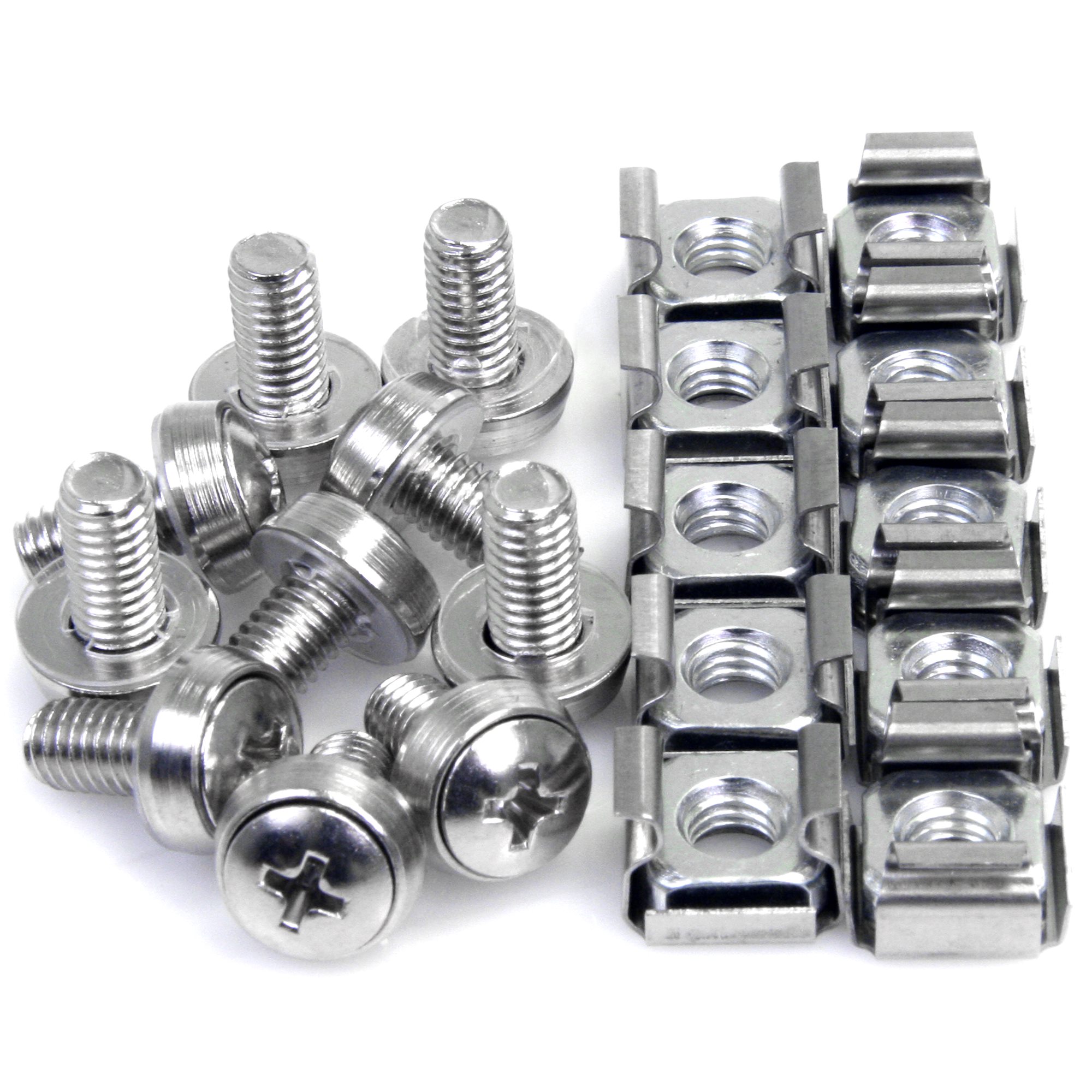 StarTech.com 50 Pkg M6 Mounting Screws and Cage Nuts for Server Rack Cabinet Scr 
