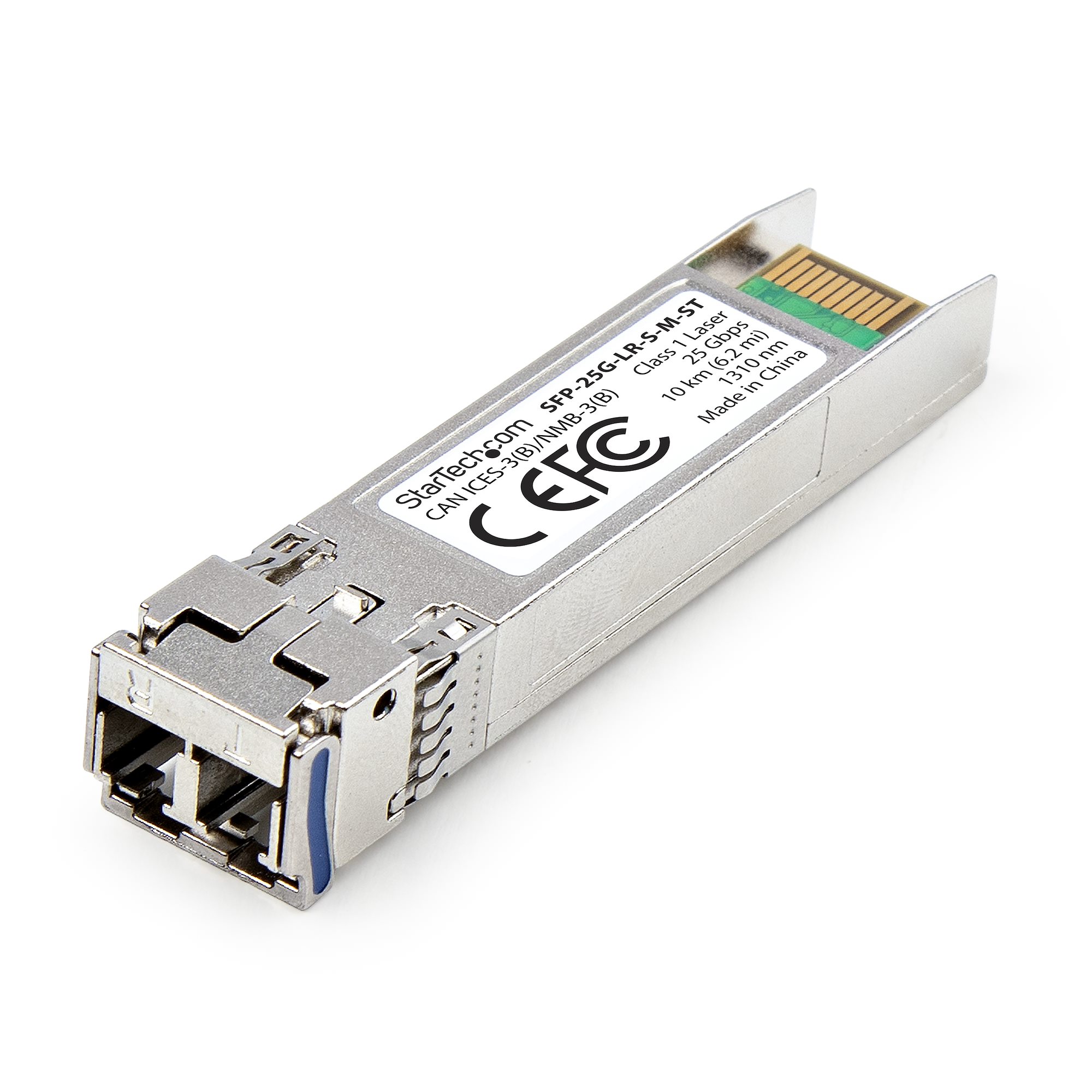 MSA-Compliant SFP-25G-LR-S SFP28 Module, 25Gbps Single Mode Fiber (SMF),  10km (6.2mi), LC Connector, 1310nm, MSA 25 Gigabit Optical Transceiver