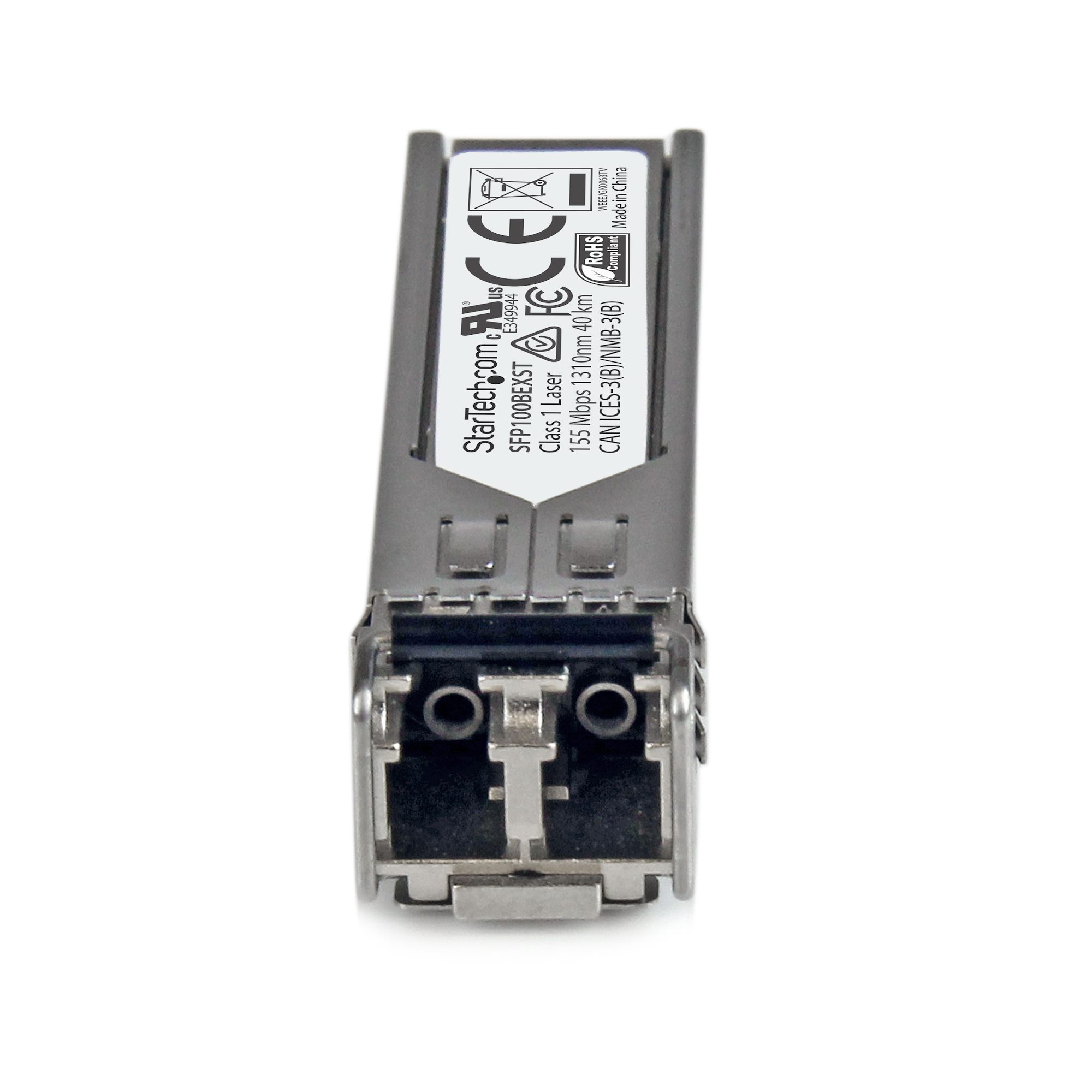 MSA Uncoded SFP Module - 100BASE-EX - 100MbE Single Mode Fiber (SMF) Optic  Transceiver - 100Mb Ethernet SFP - LC 40km - 1310nm - DDM