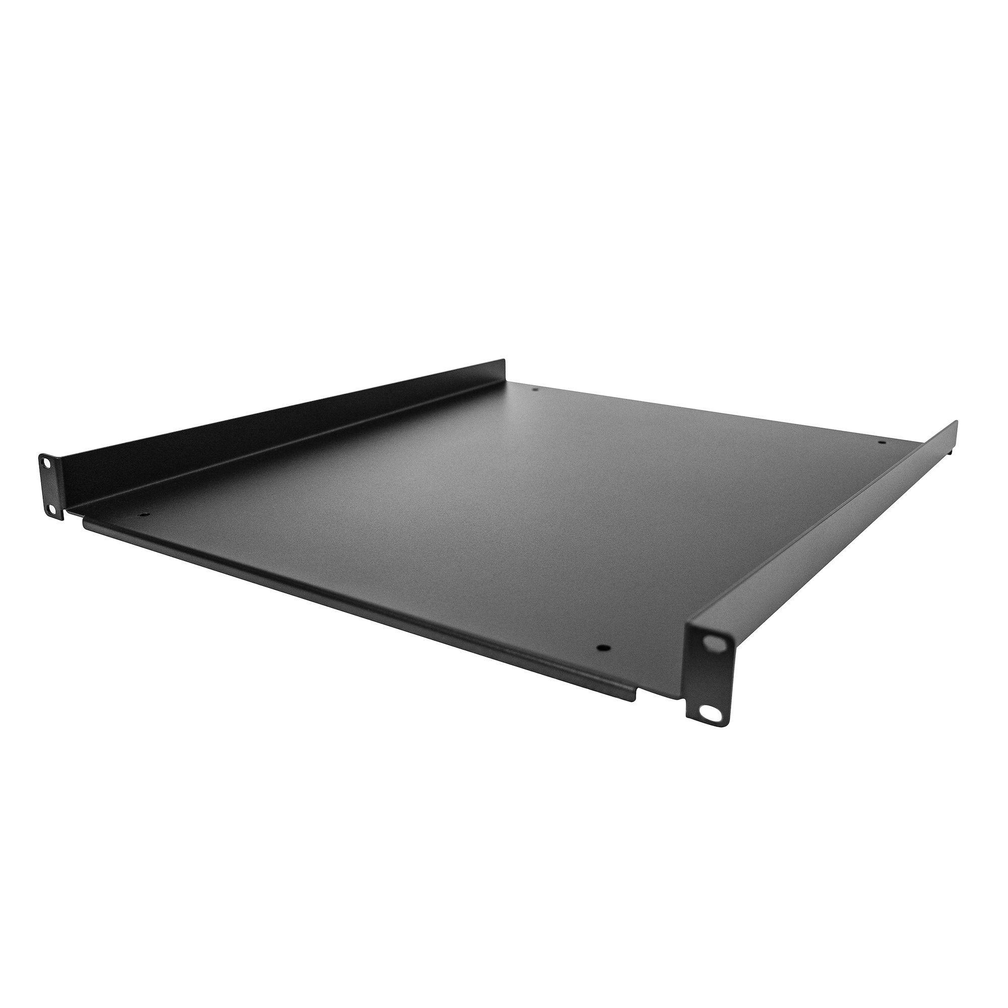 1U Server Rack Shelf Front Mounting Type Steel Vented Rack Shelf Adjustable 10 Deep Easily add a sturdy and convenient Rack Mount For 19 Inch Cabinets and Racks 