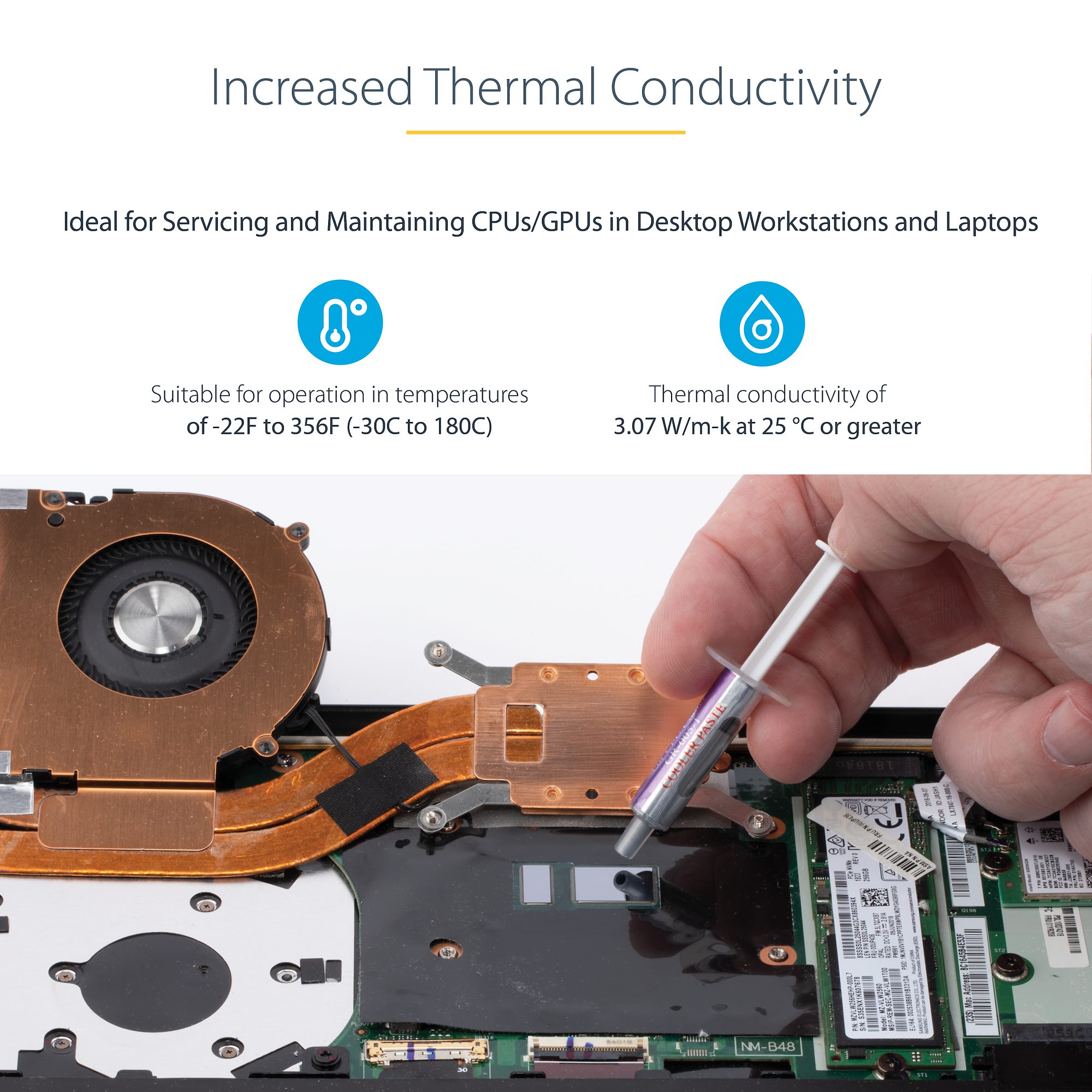 Pâte Thermique CPU ou GPU Graisse Thermique Professionnelle 1 seringue
