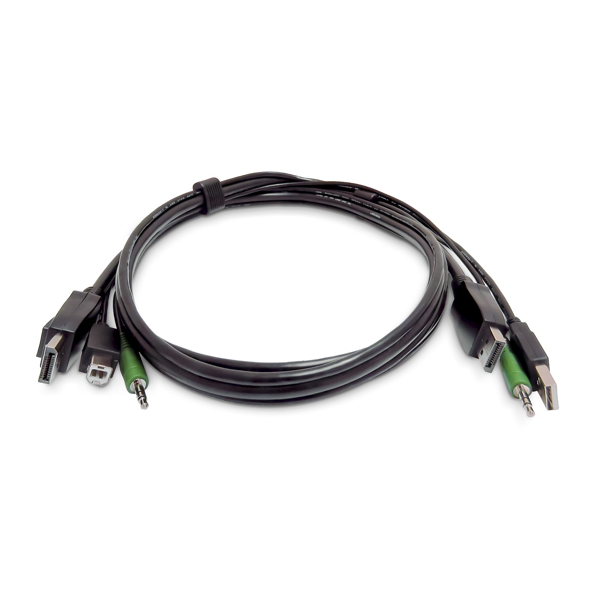 Combine a DisplayPort, USB, and 3.5mm audio connection into a