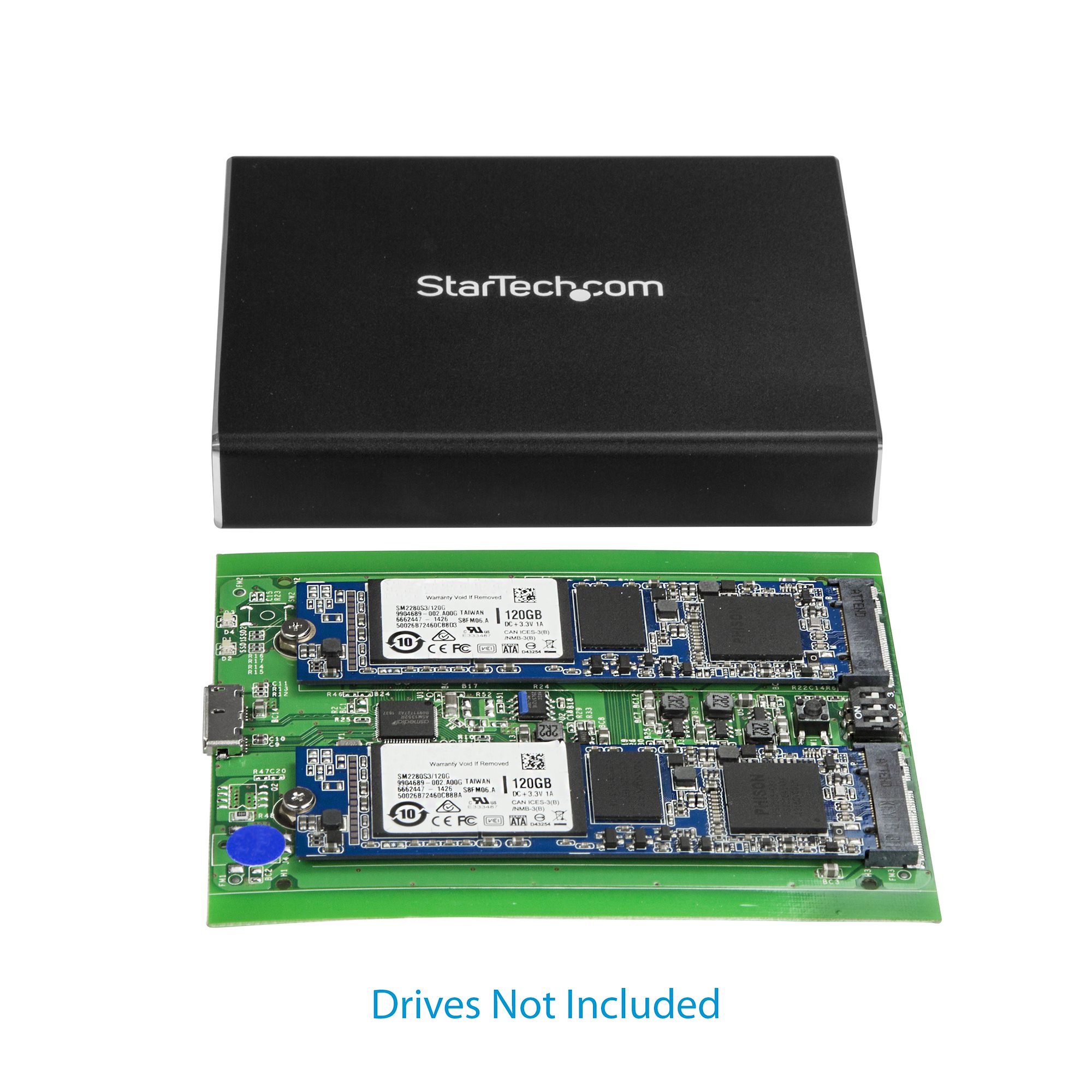 M.2 SATA SSD対応デュアルスロットアダプタケース USB 3.1(10Gbps)準拠 RAID対応