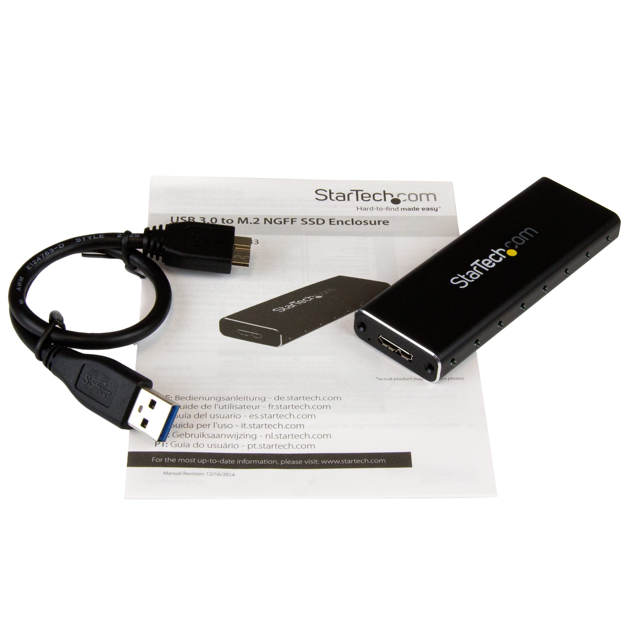 Semoic M.2 Ngff Ssd Sata a USB 3.0 Caja Adaptador Conversor Caja de Almacenamiento Recinto Externo con Destornillador para Disco Duro M2 Ngff Ssd Negro 