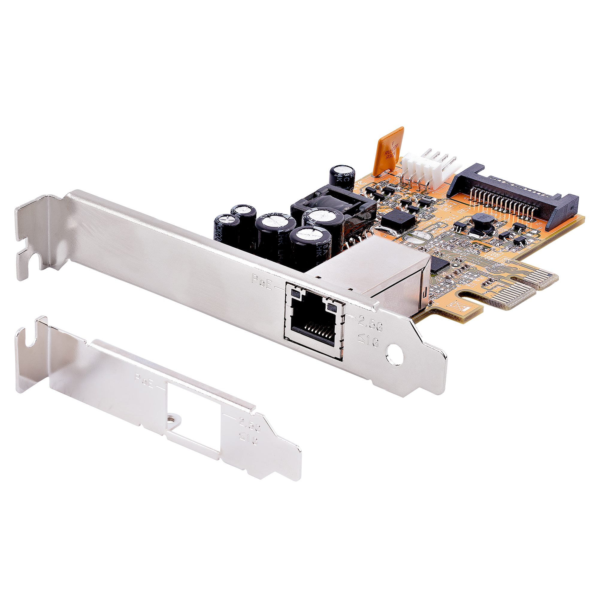 ネットワークアダプターカード／PCI Express x1／1ポート／2.5Gbps／30W 802.3at PoE／Windows &  Linux／PCIe ギガビットイーサネット NIC／RJ45 増設 有線LAN 給電