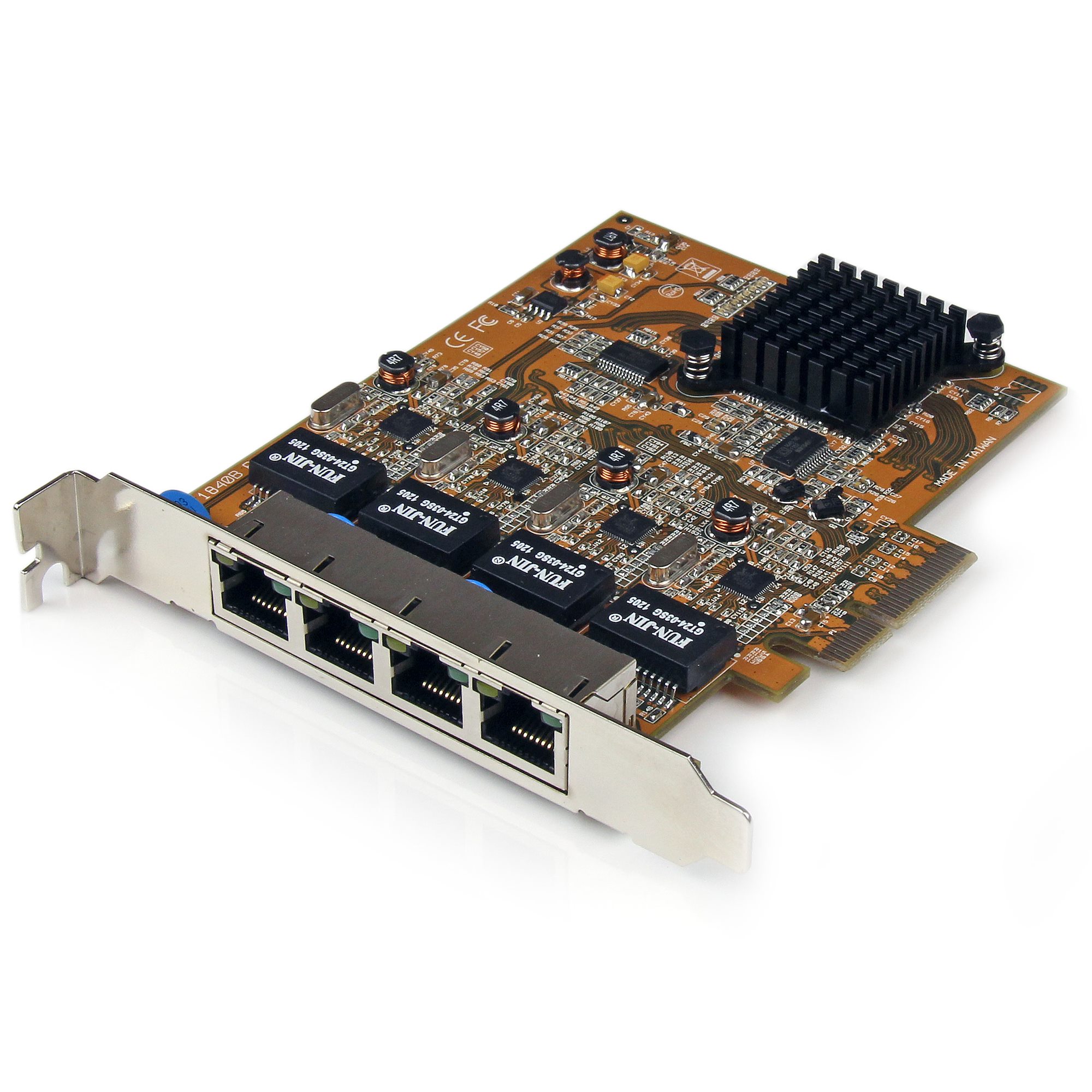RJ-45 4-Port Ethernet Serveur Adaptateur Gigabit Carte Réseau PCI-E  bronchWild