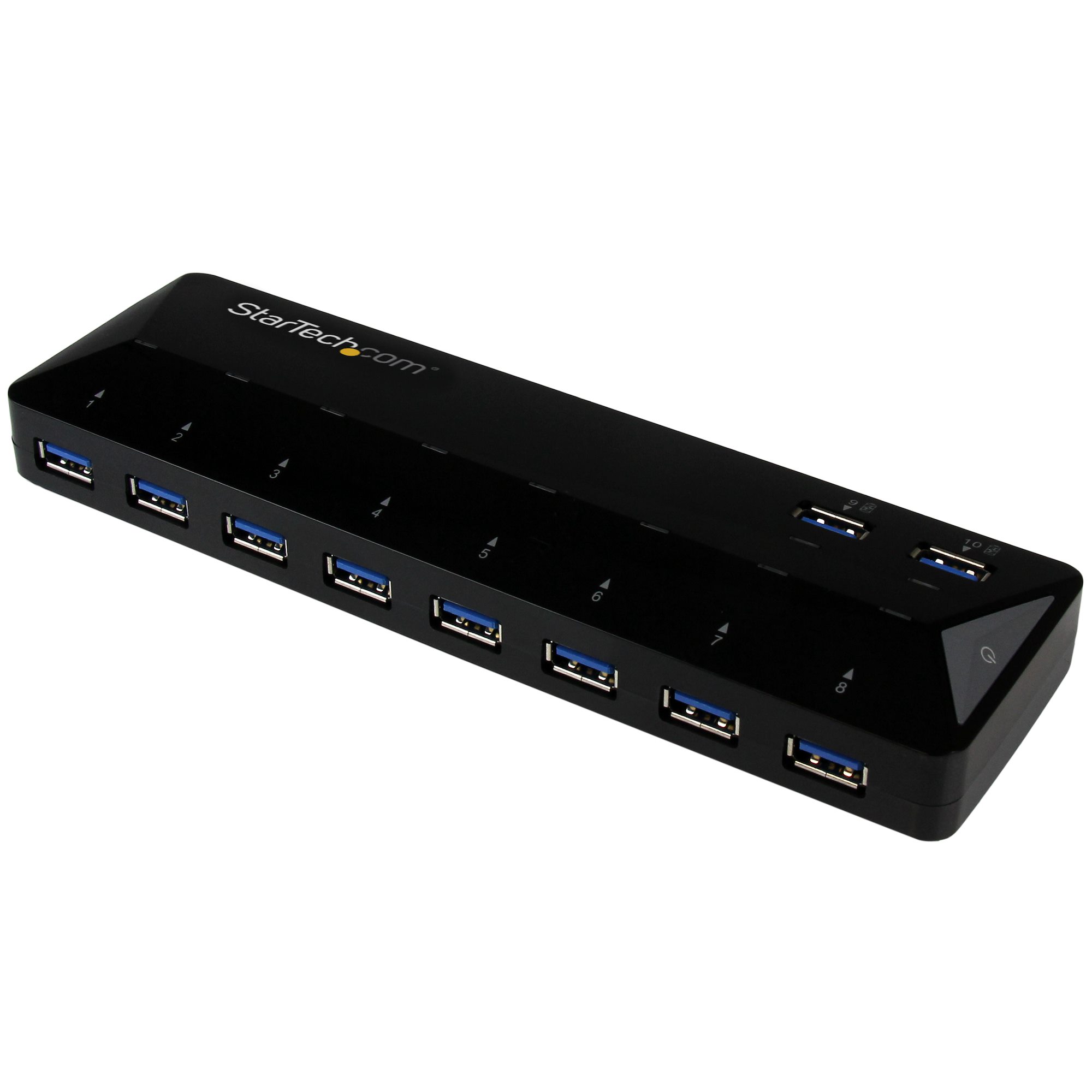 Hub USB alimentado, concentrador de datos USB 3.0 de 13 puertos BYEASY con  10 puertos USB 3.0, 1 puerto de carga rápida tipo C PD, 2 puertos de carga
