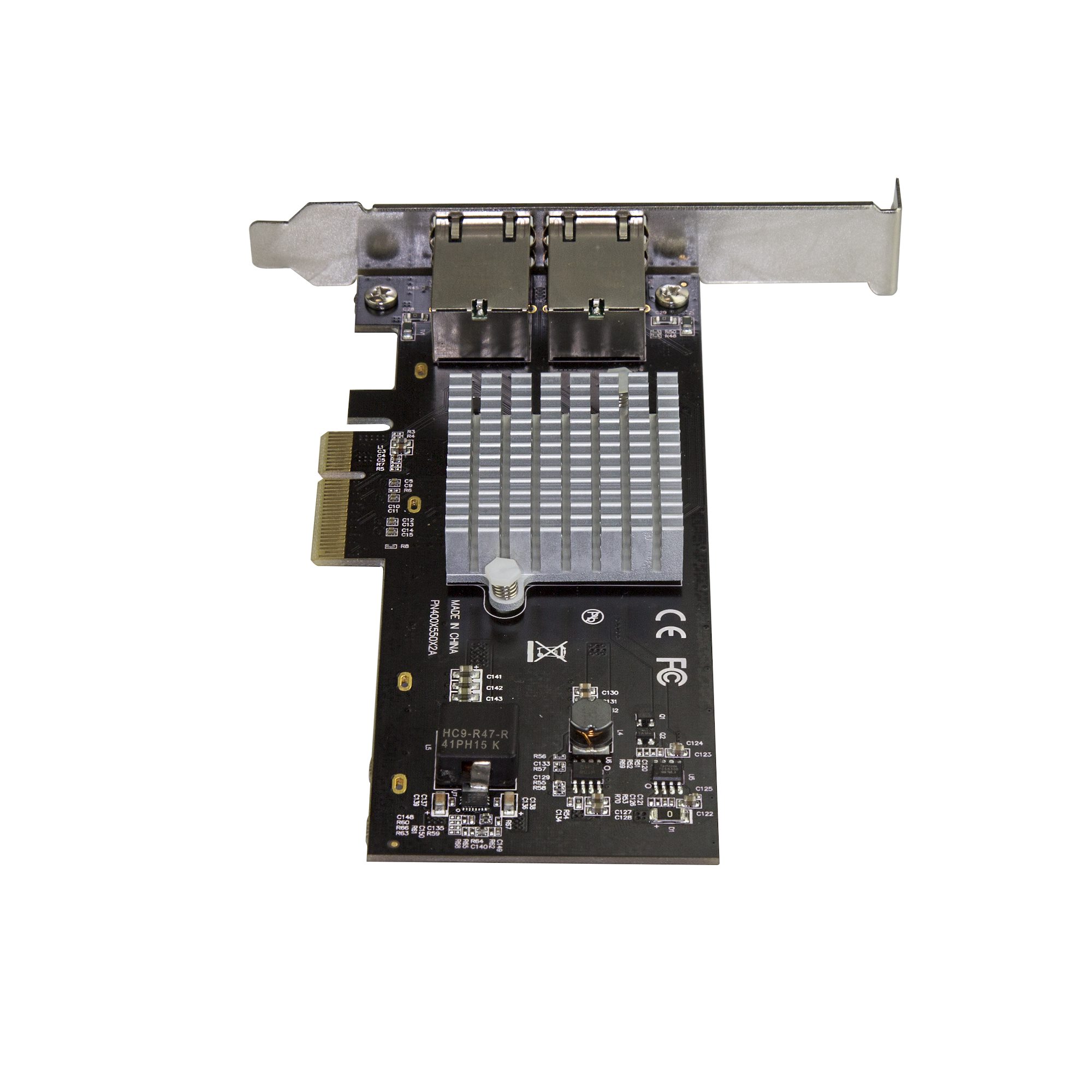 Carte Adaptateur Réseau PCIe 10G à 2 ports - Adapteur d'Interface Réseau  Intel-X550AT 10GBASE-T & NBASE-T PCI Express 10/5/2.5/1GbE Multi Gigabit