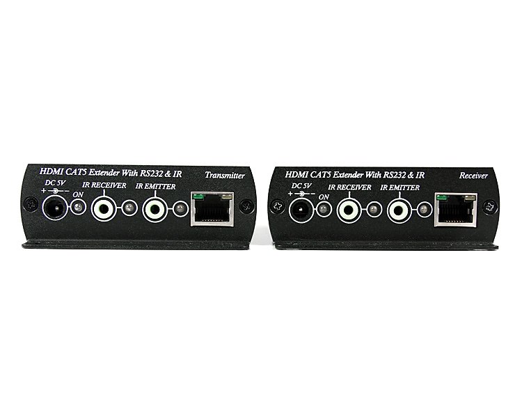 Extendeur HDBaseT HDMI via Cat5 - RS232 - IR - Ultra HD 4K - 100 m - Câble HDMI - Rue du Commerce