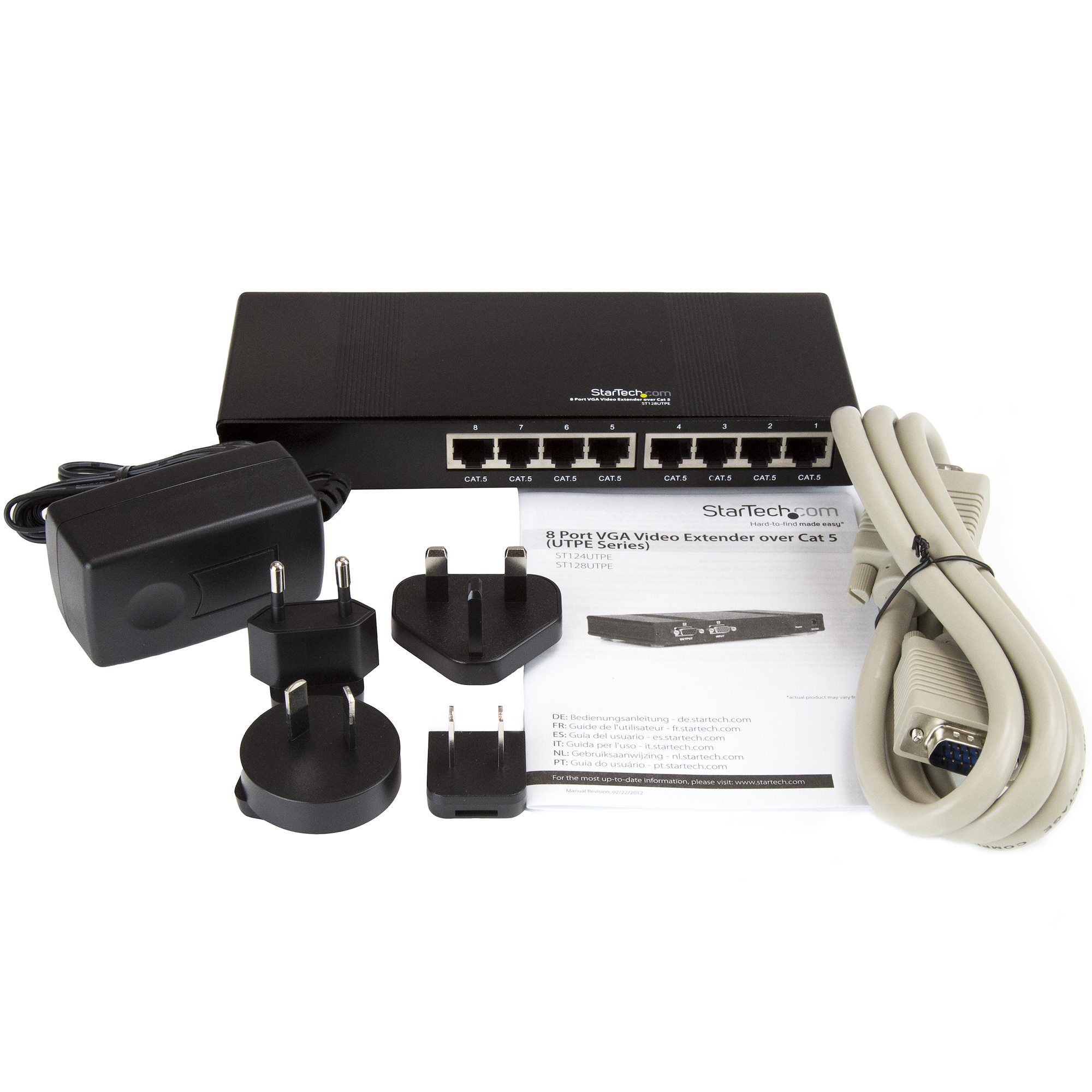 8 Port VGA Video Extender over Cat 5 - VGA Extenders | Audio-Video