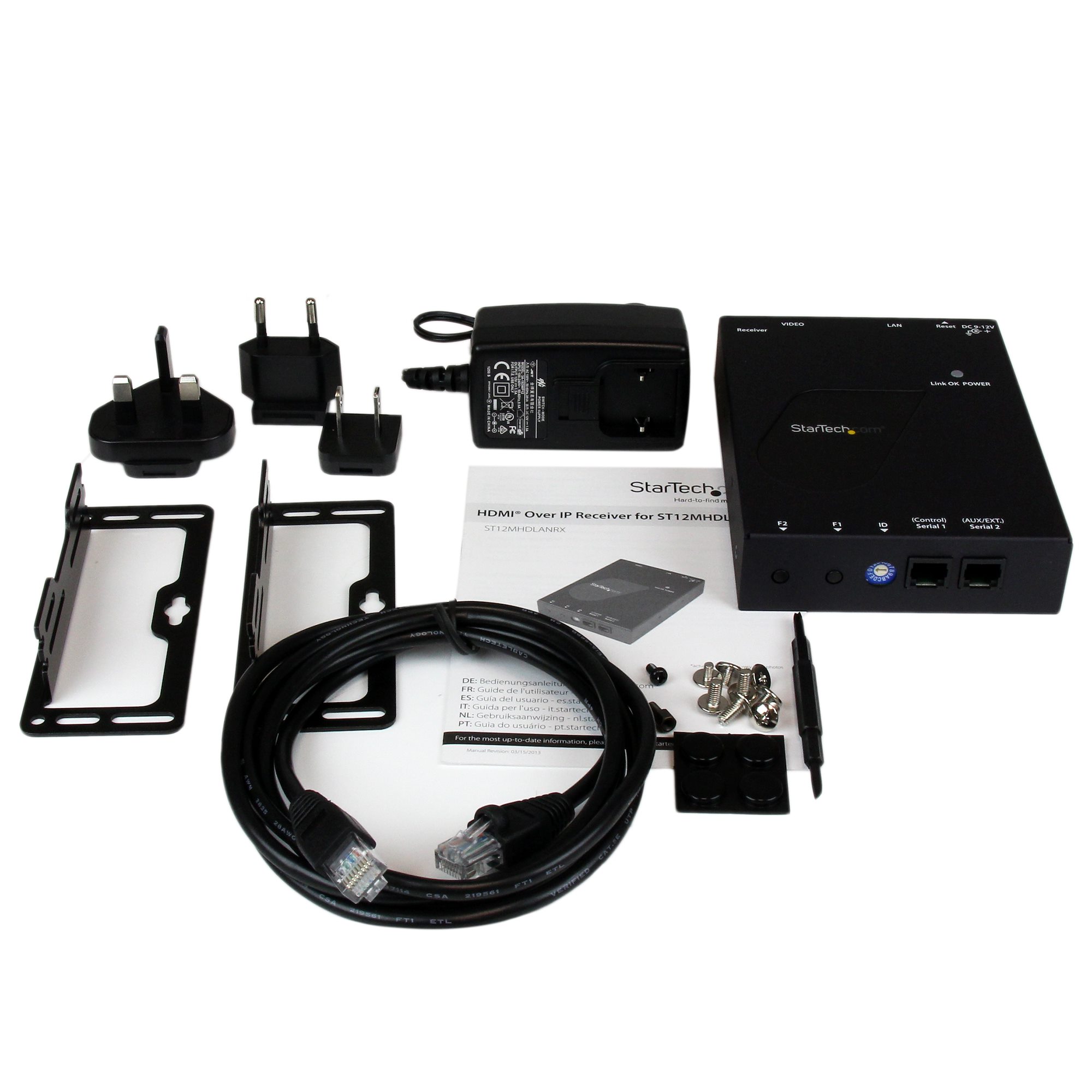 IP対応HDMIエクステンダー用受信機 延長器キット(ST12MHDLAN4K)と使用