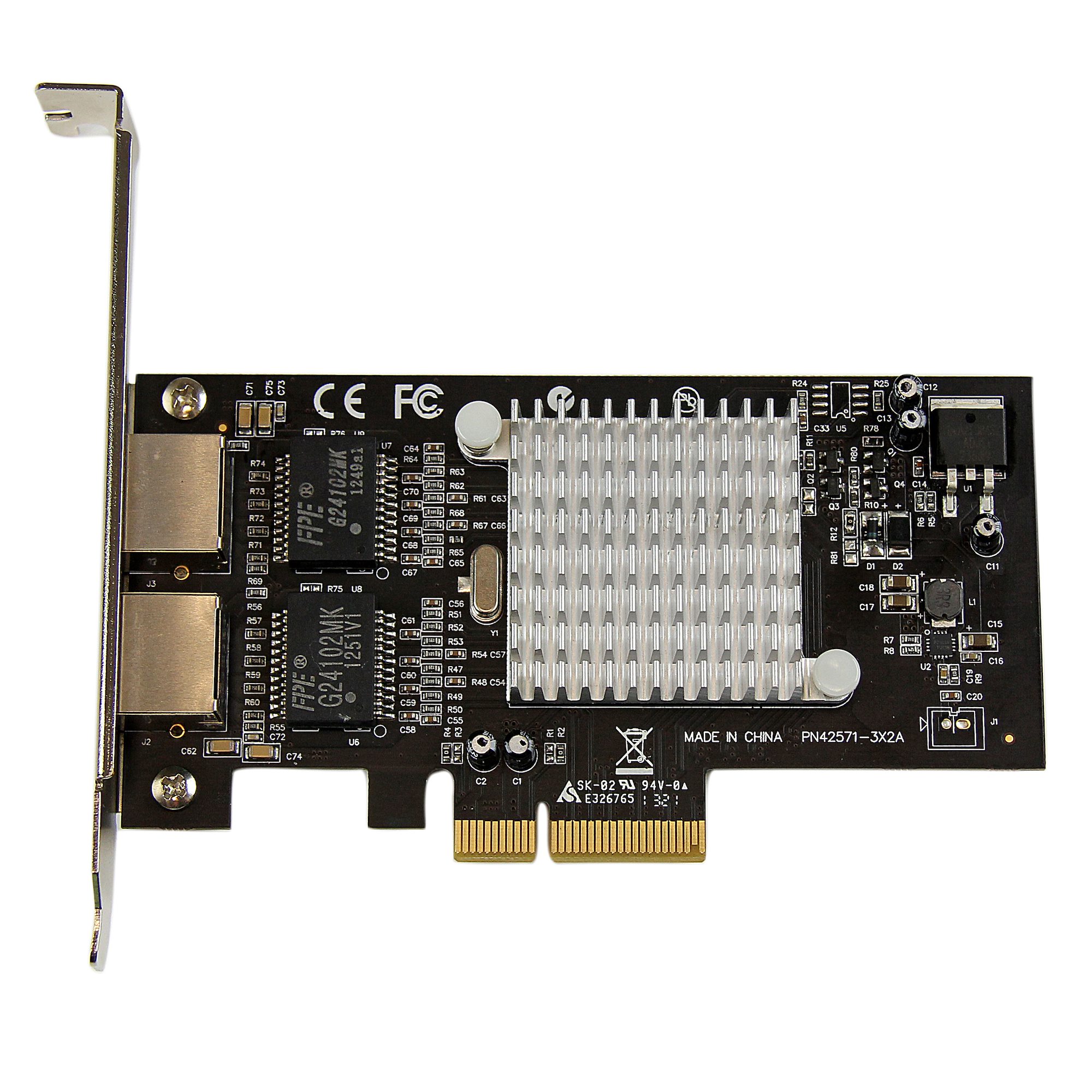 ギガビットイーサネット 2ポート増設PCI Expressカード　Intel i350チップセット使用