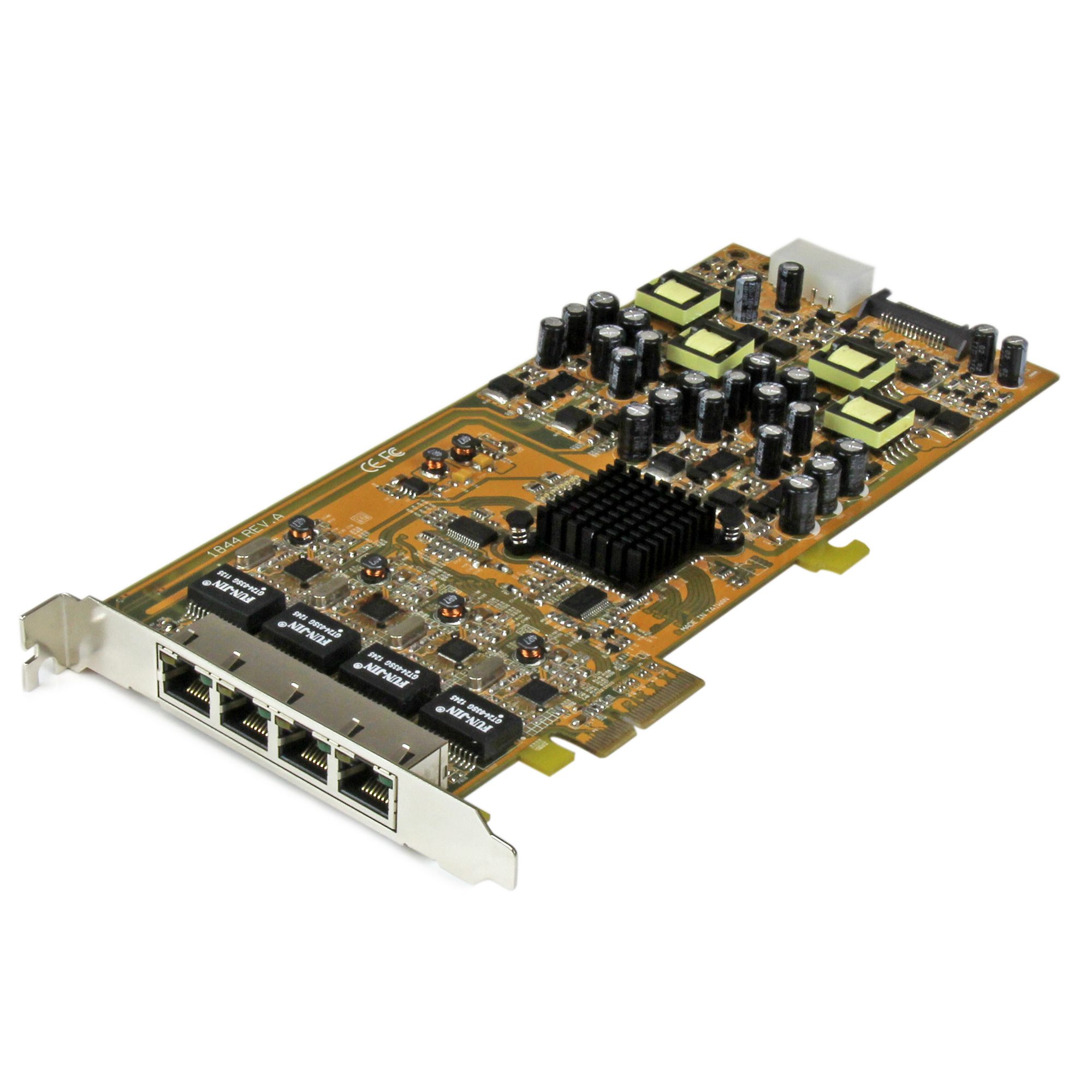 StarTech.com 4 Port Gigabit PoE (Power over Ethernet) Card - PCIe