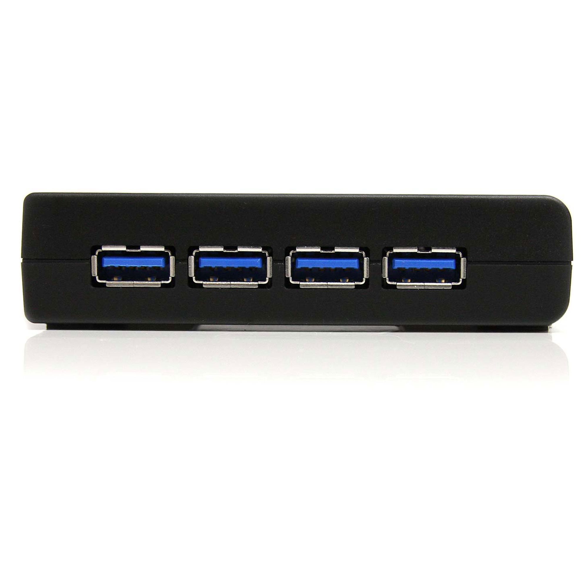 StarTech.com Hub USB 3.0 à 4 ports - Mini hub avec port de charge -  Adaptateur d'alimentation inclus (ST4300MINI) - concentrateur (hub) - 4  ports (ST4300MINI)