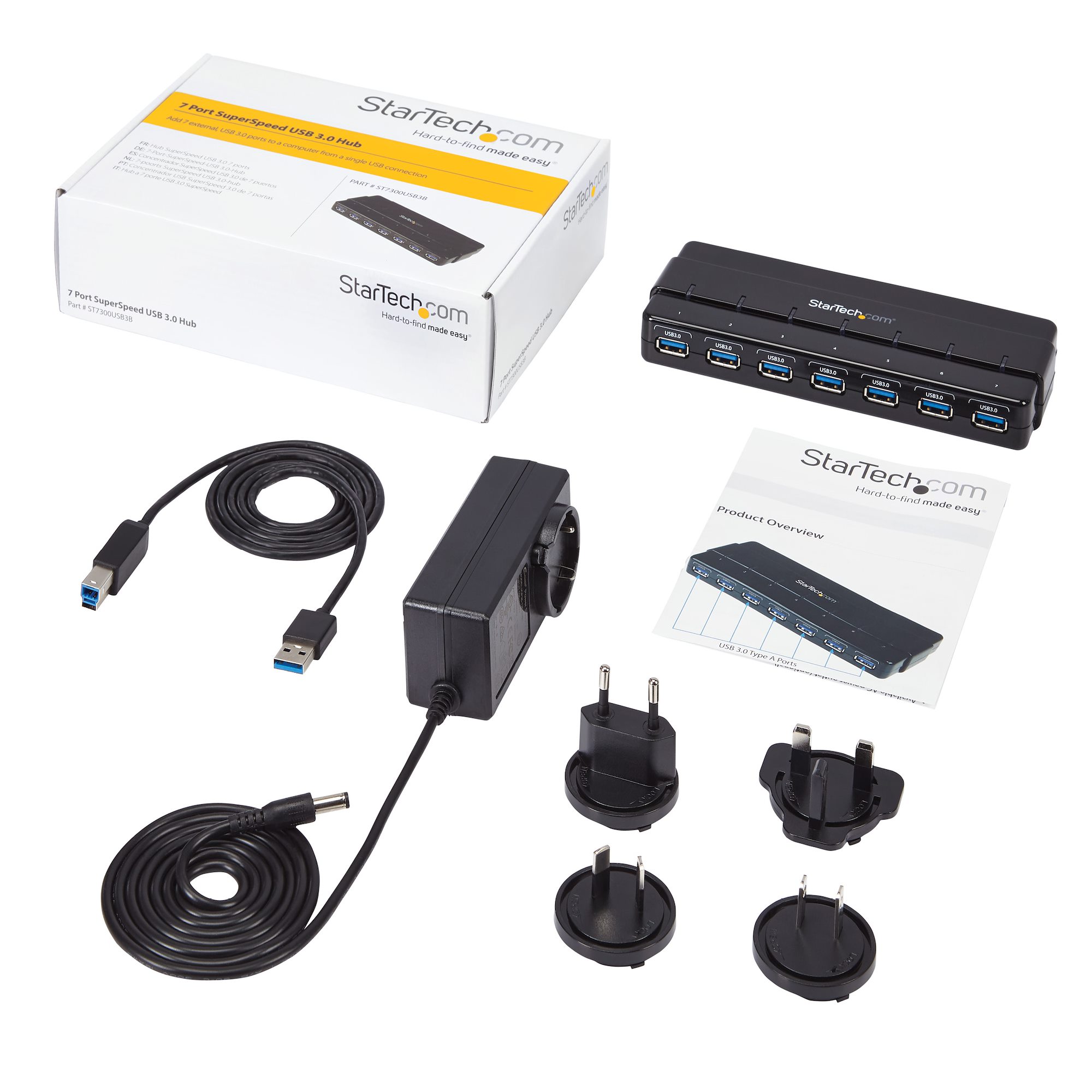 Port SuperSpeed USB 3.0 Hub w/ Adapter - USB-A Hubs StarTech.com