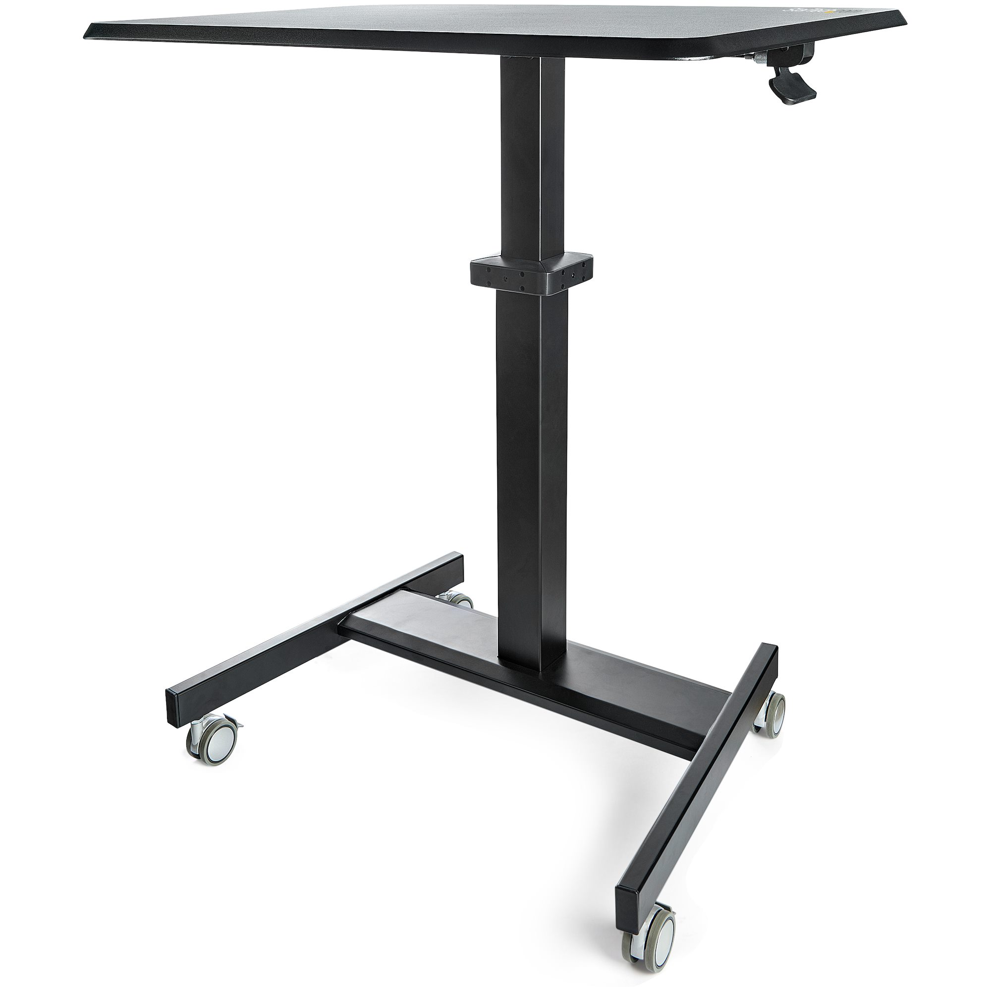 Adjustable Height Stand Up Desk Computer Workstation Lift Rising Laptop w/ Wheel 