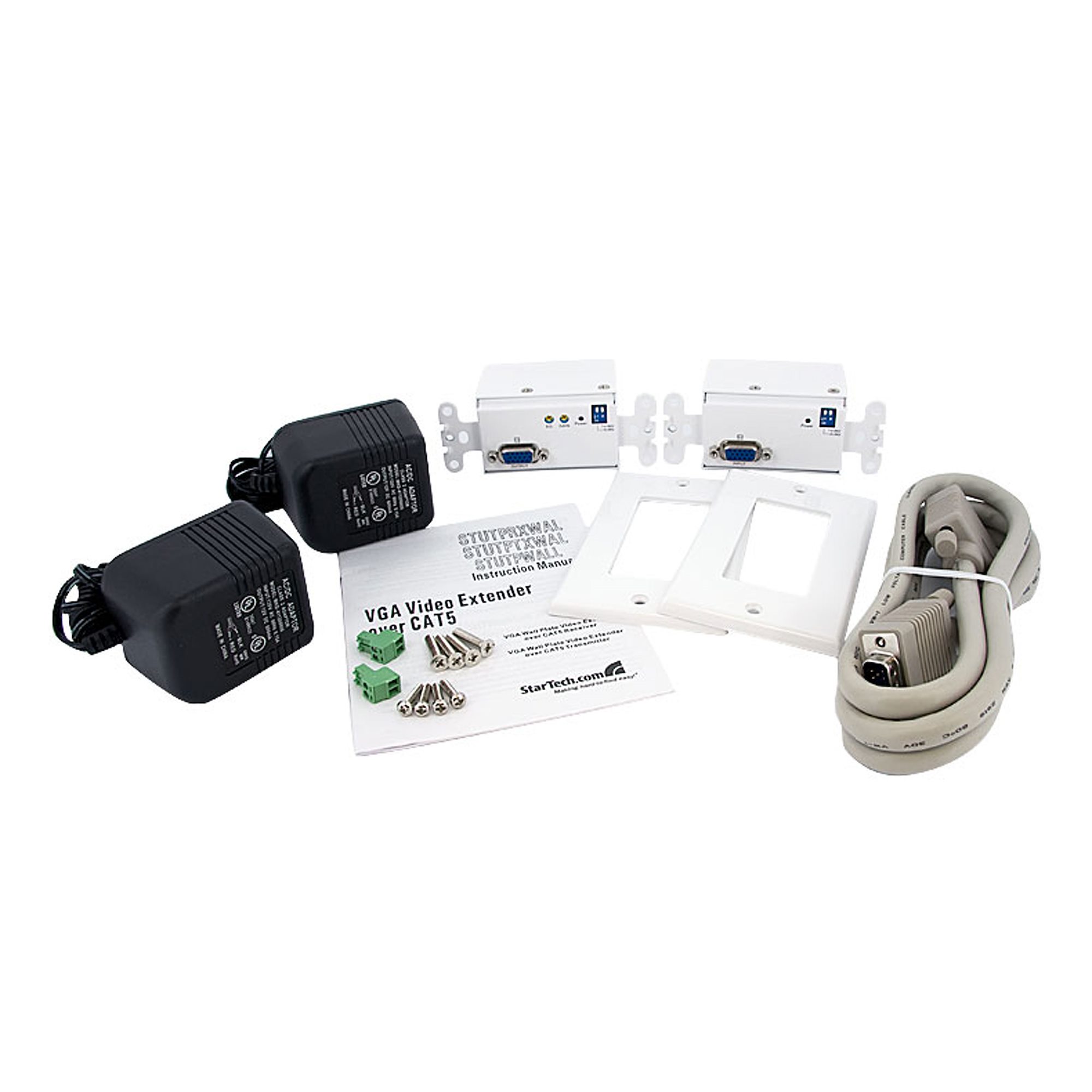 VGA Wall Plate Cat5 Video Extender Kit | UTPE Series