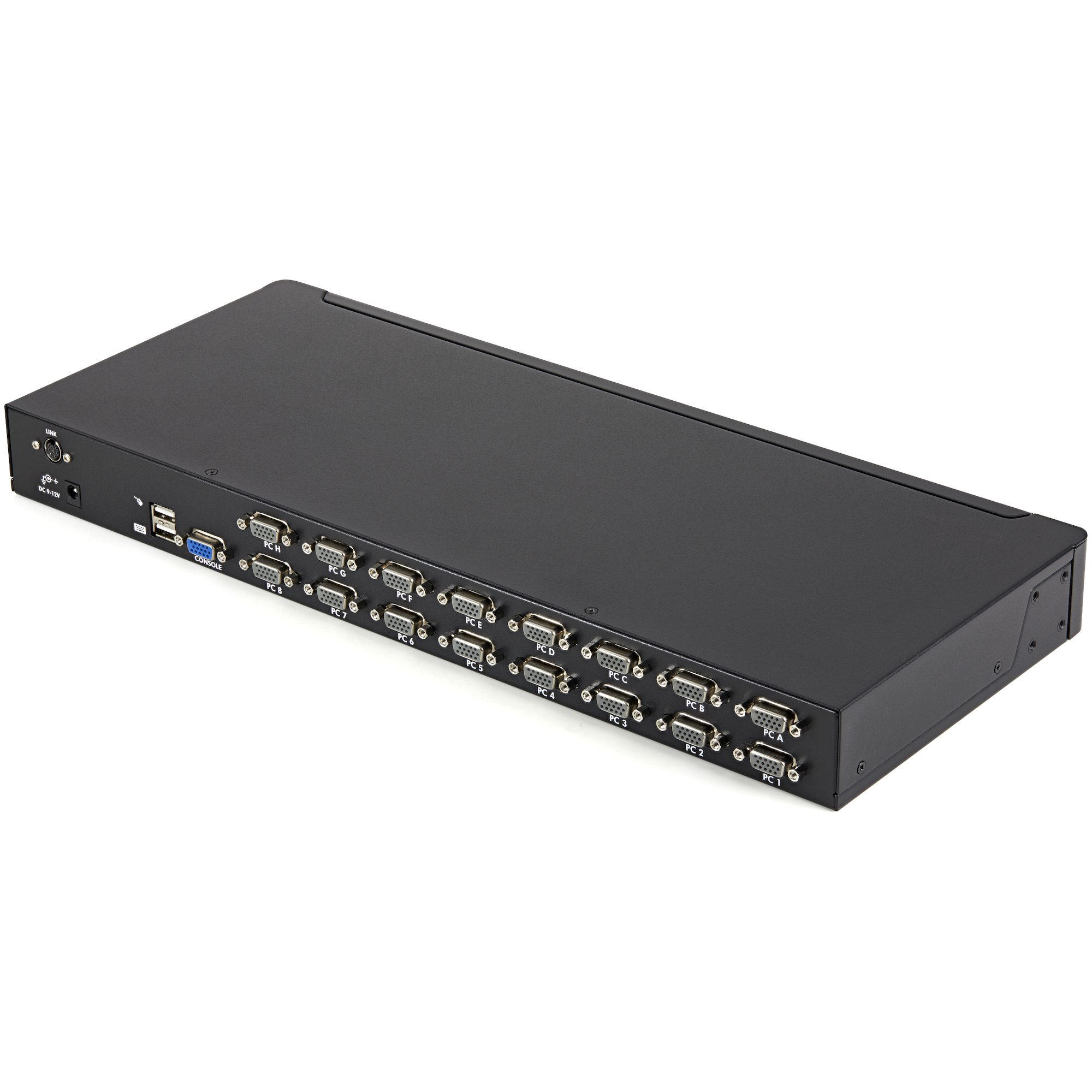 1Uラックマウント対応 16ポート シングルVGAディスプレイ対応USB接続KVMスイッチ（PCパソコンCPU切替器） OSD機能/ケーブル付