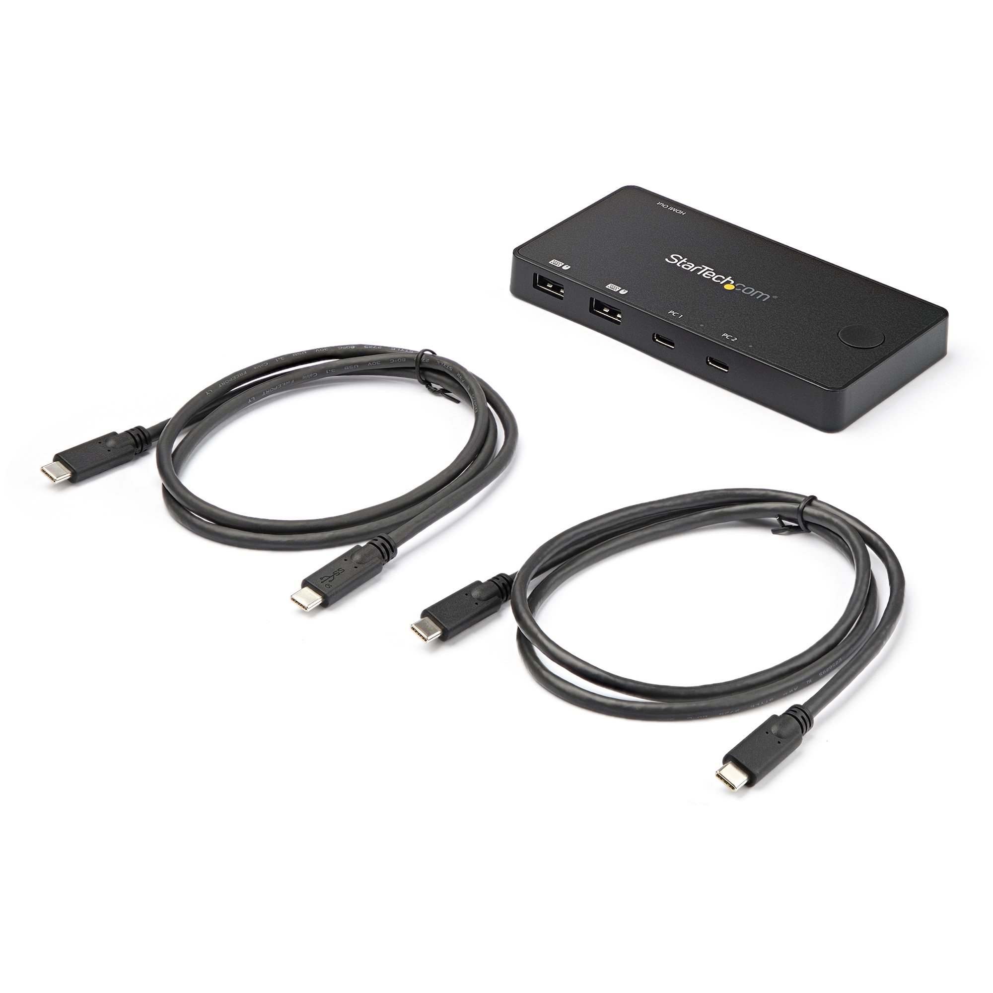 2ポートUSB-Cパソコン切替器 4K60Hz HDMI コンパクト バスパワー KVMスイッチ 日本