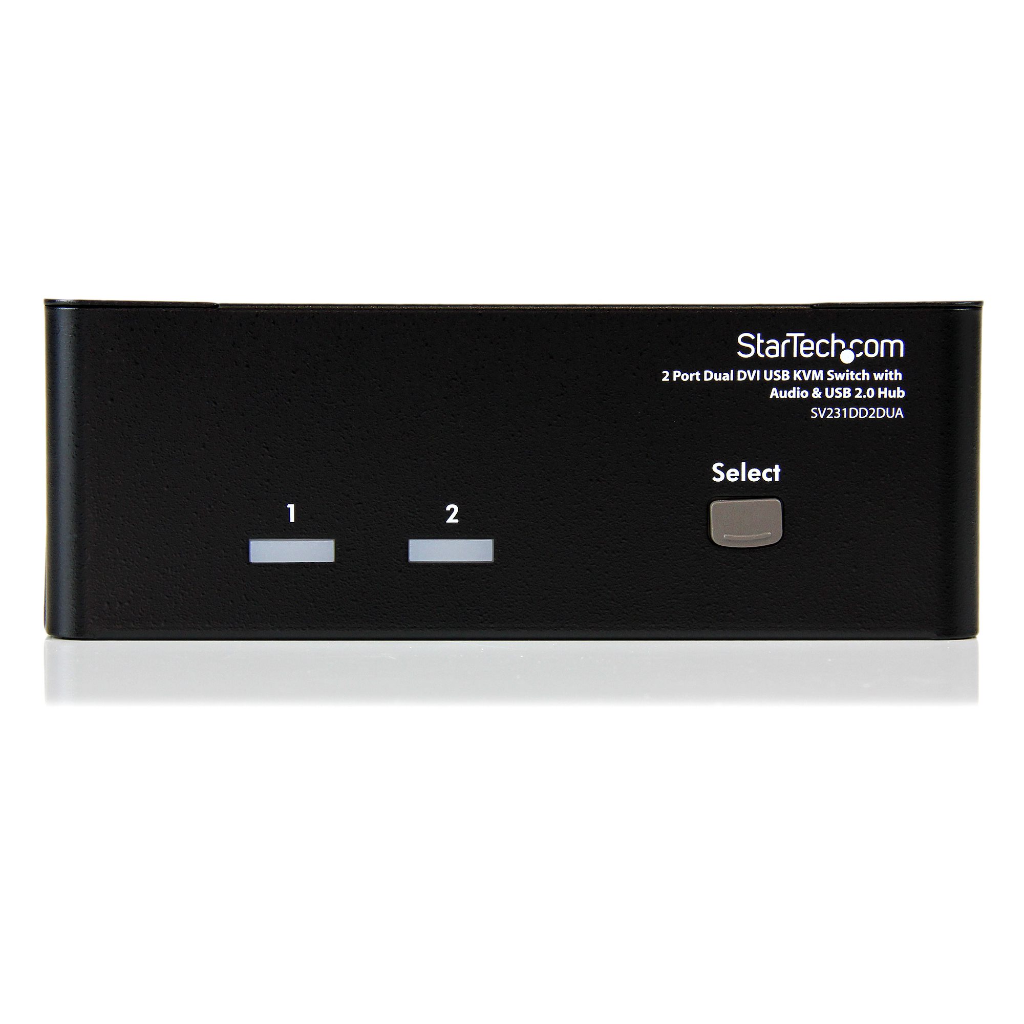 2 Port Dual DVI USB KVM Switch with Audio & USB 2.0 Hub