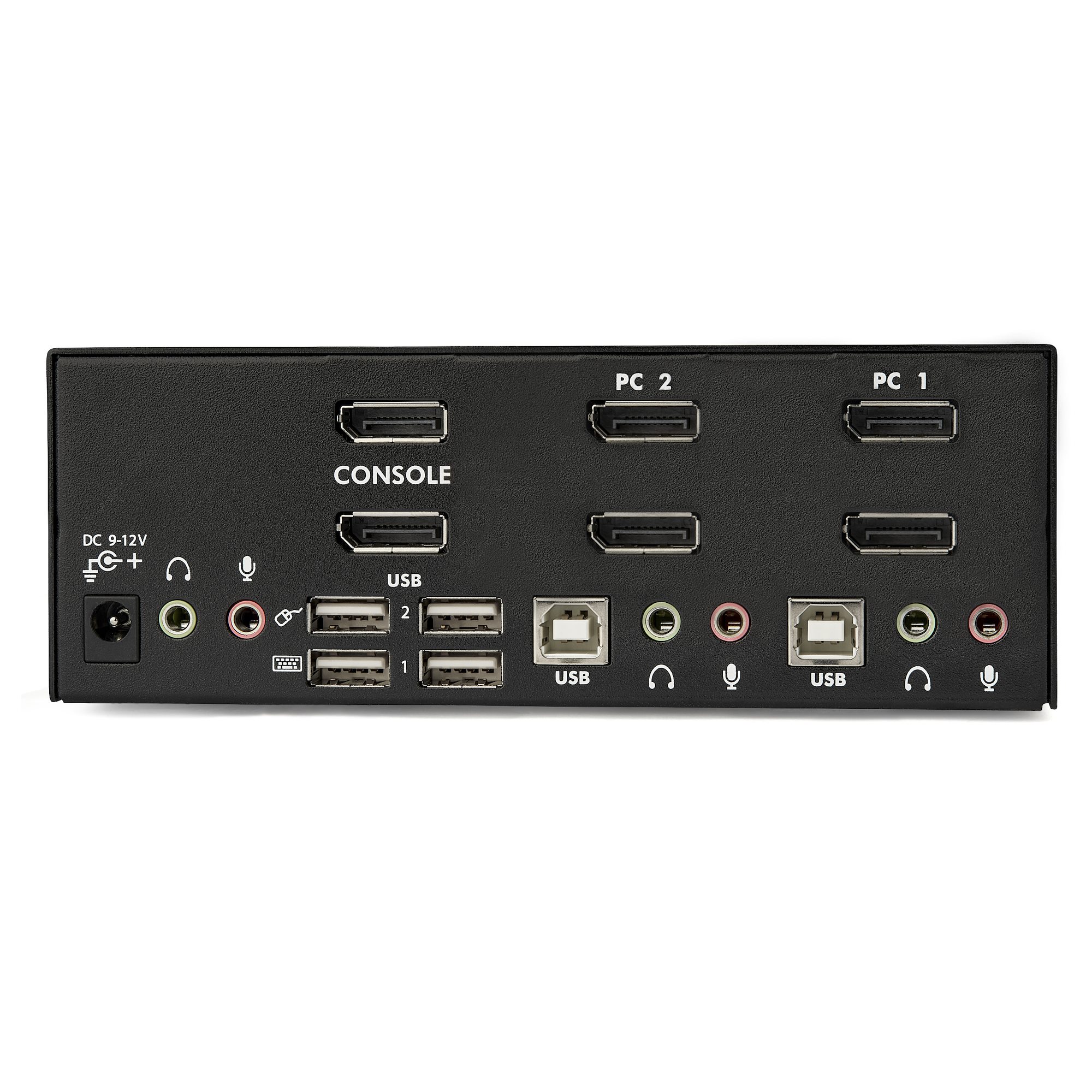 2 Port Dual DisplayPort USB KVM Switch with Audio & USB 2.0 Hub