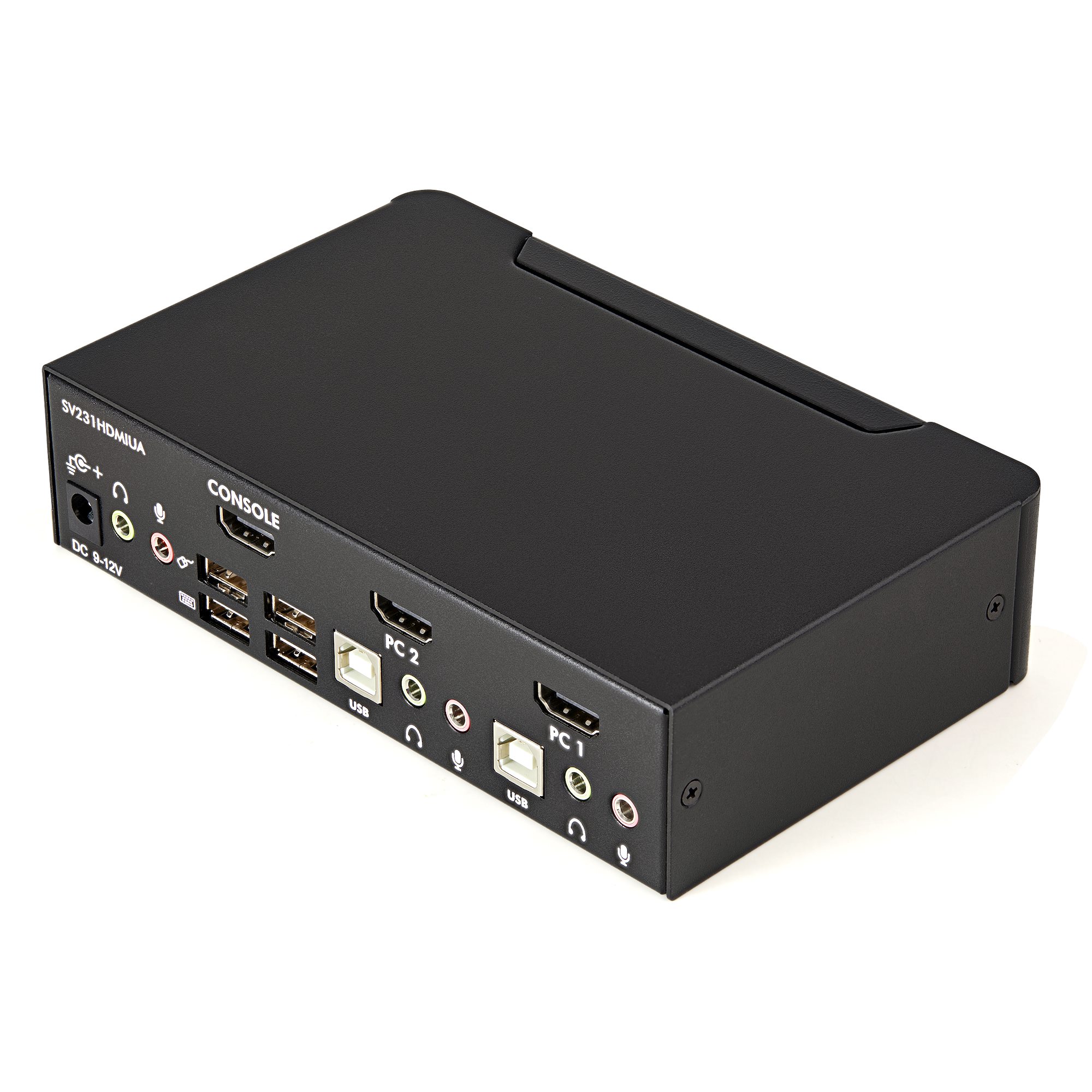 StarTech.com 2 Port Hybrid USB-A + HDMI and USB-C KVM Switch - 1x 4K 60Hz  HDMI 2.0 Monitor - Compact - SV221HUC4K - KVM Modules 