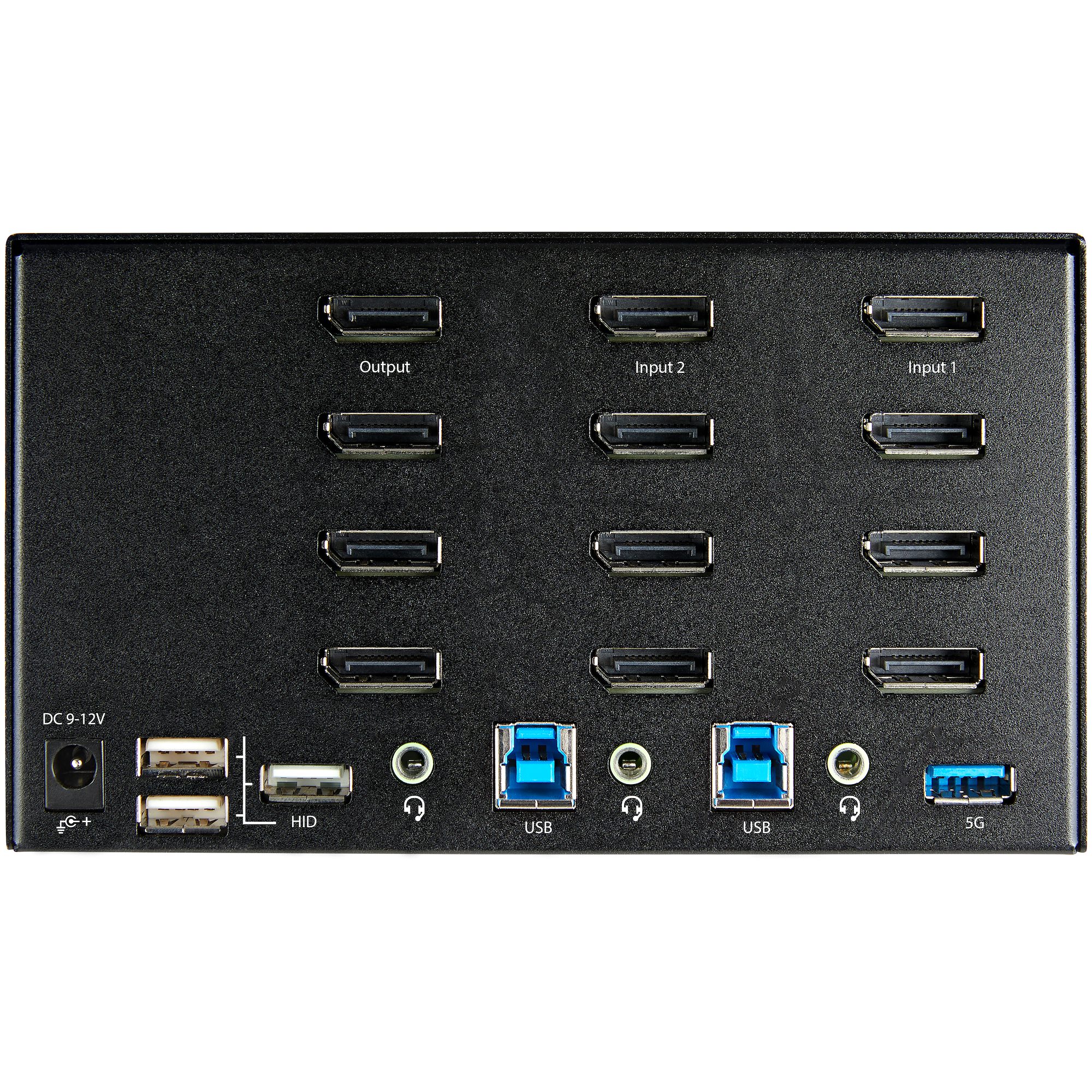 2 Port Quad Monitor DisplayPort KVM Switch - 4K 60Hz UHD HDR - Desktop 4K  DP 1.2 KVM with 2 Port USB 3.0 Hub (5Gbps) & 4x USB 2.0 HID Ports, Audio -  