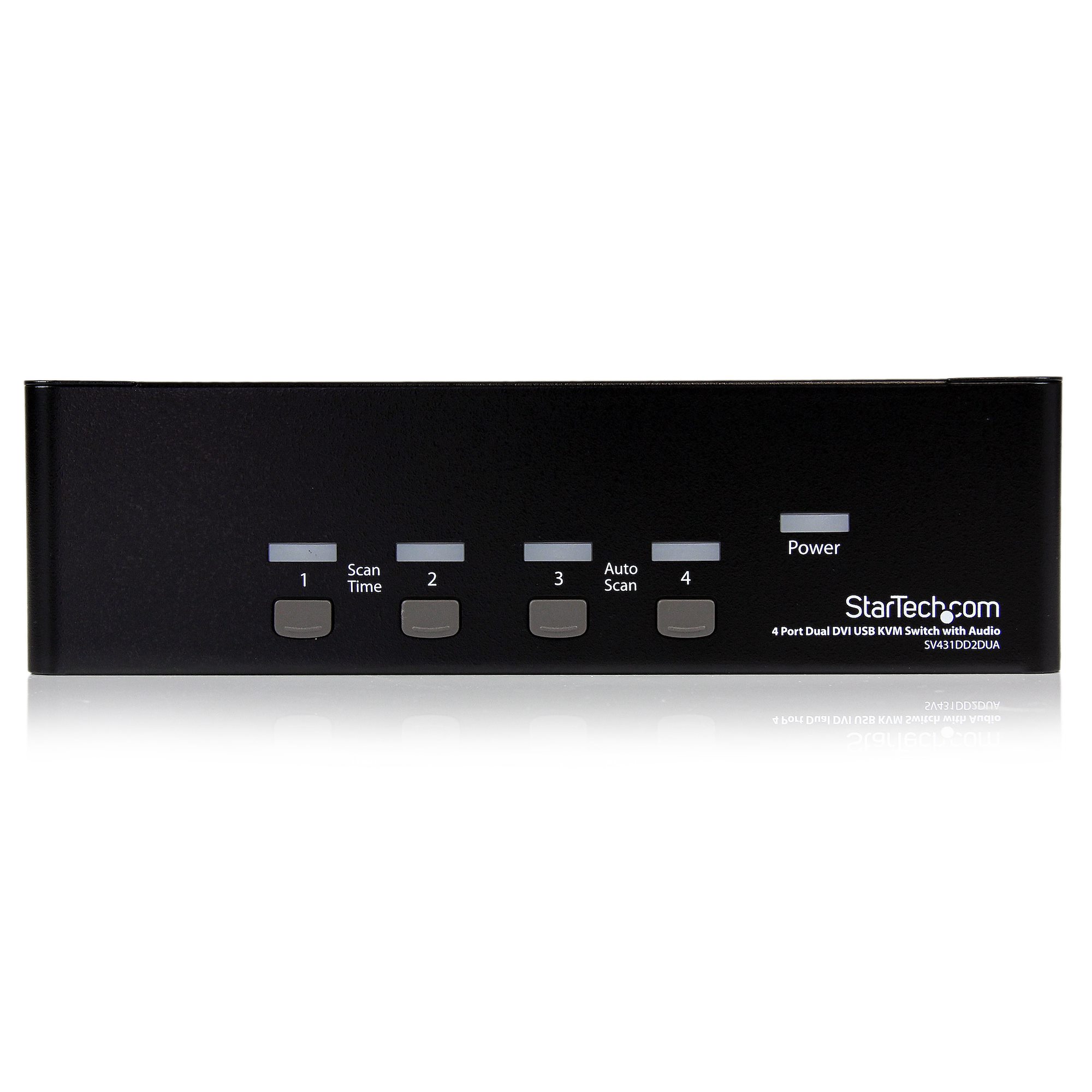 4ポート デュアルDVIモニター対応USB接続KVMスイッチ オーディオ対応