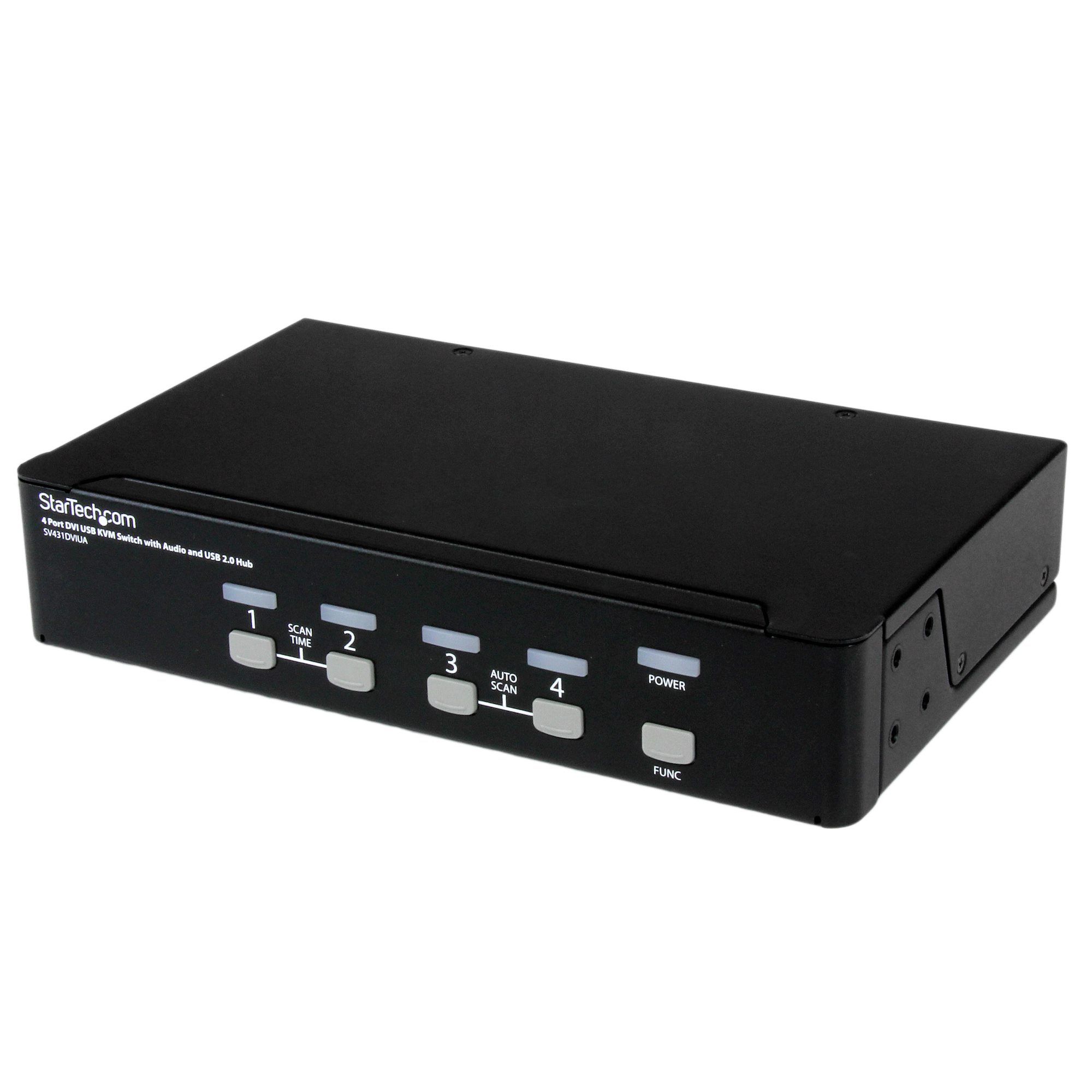 4 Port DVI USB KVM Switch with Audio and USB 2.0 Hub
