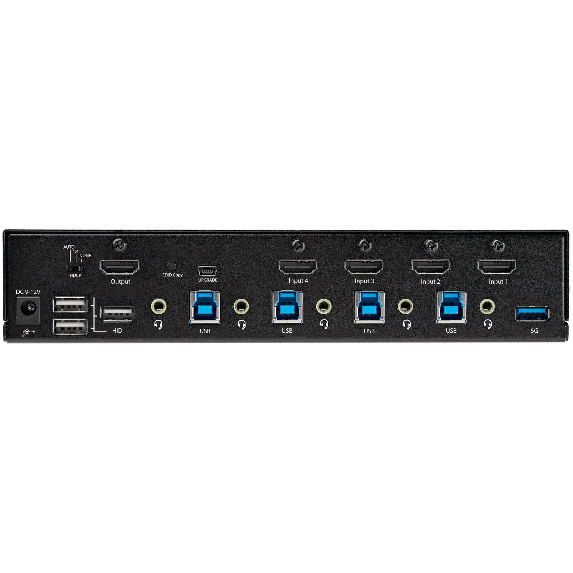 KVM HDMI Switch 4 Ports, USB 3.0 KVM Selector Box with EDID Emulator  Support 4K@60Hz Resolution for 4 Computers Share Mouse Keyboard and Monitor