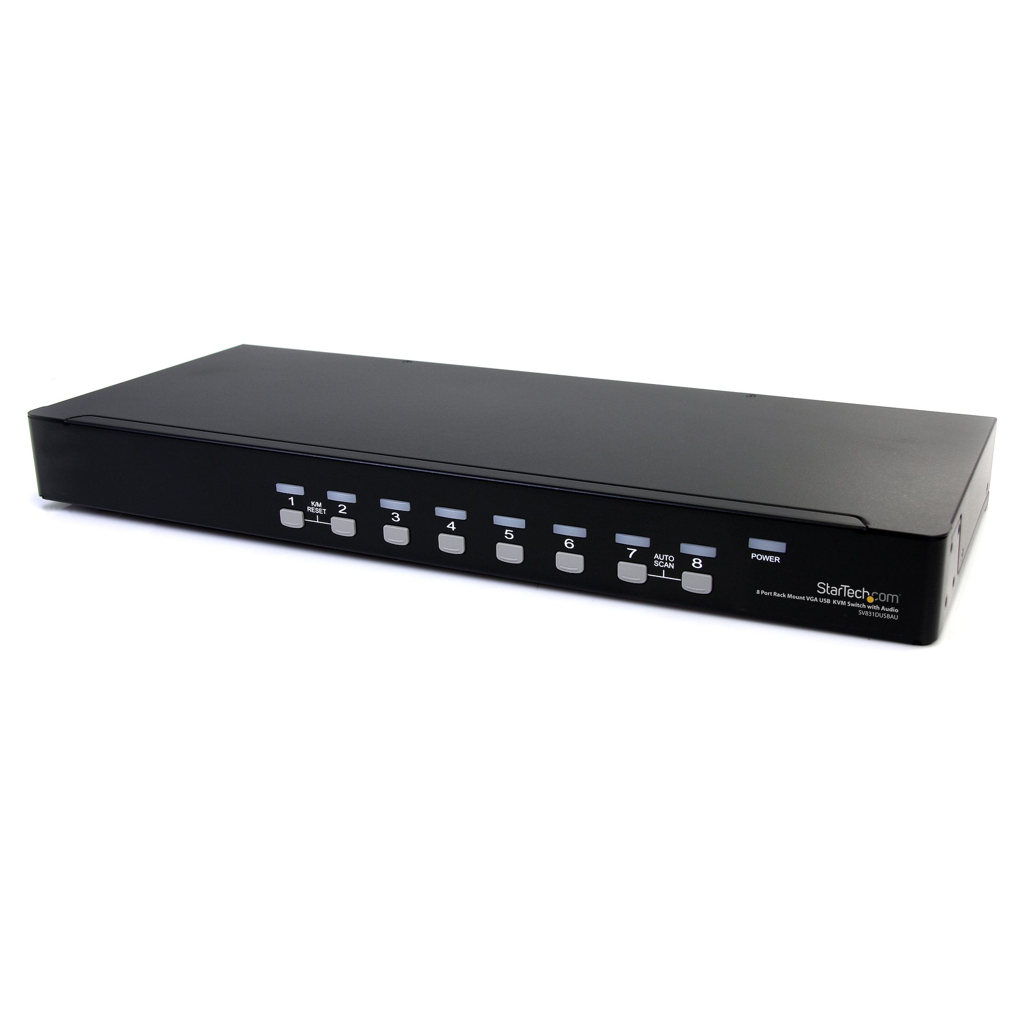8 Port 1U Rackmount USB KVM Switch Kit - KVM Switches, Server Management