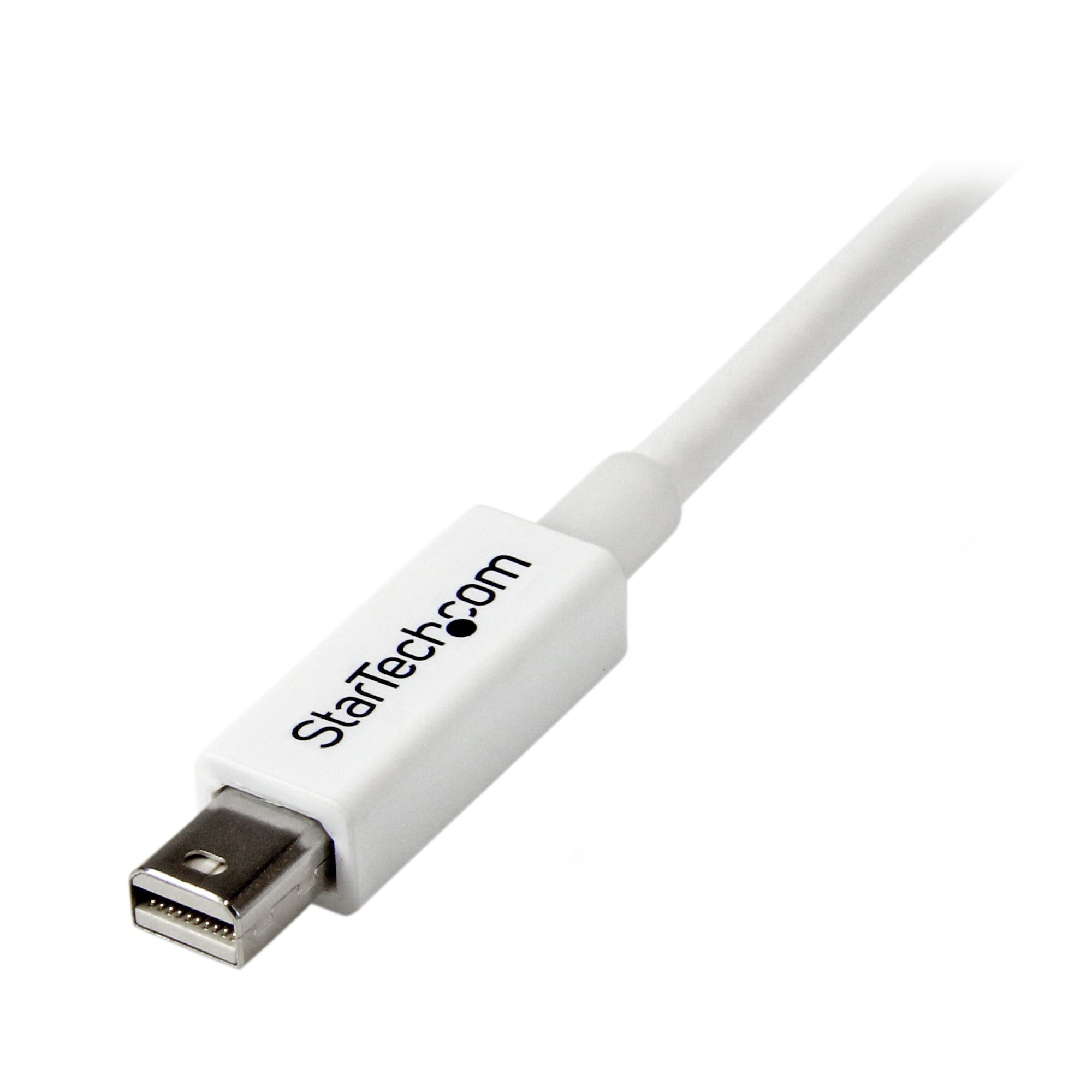 1m White Thunderbolt Cable M/M (TBOLTMM1MW) Cables | StarTech.com